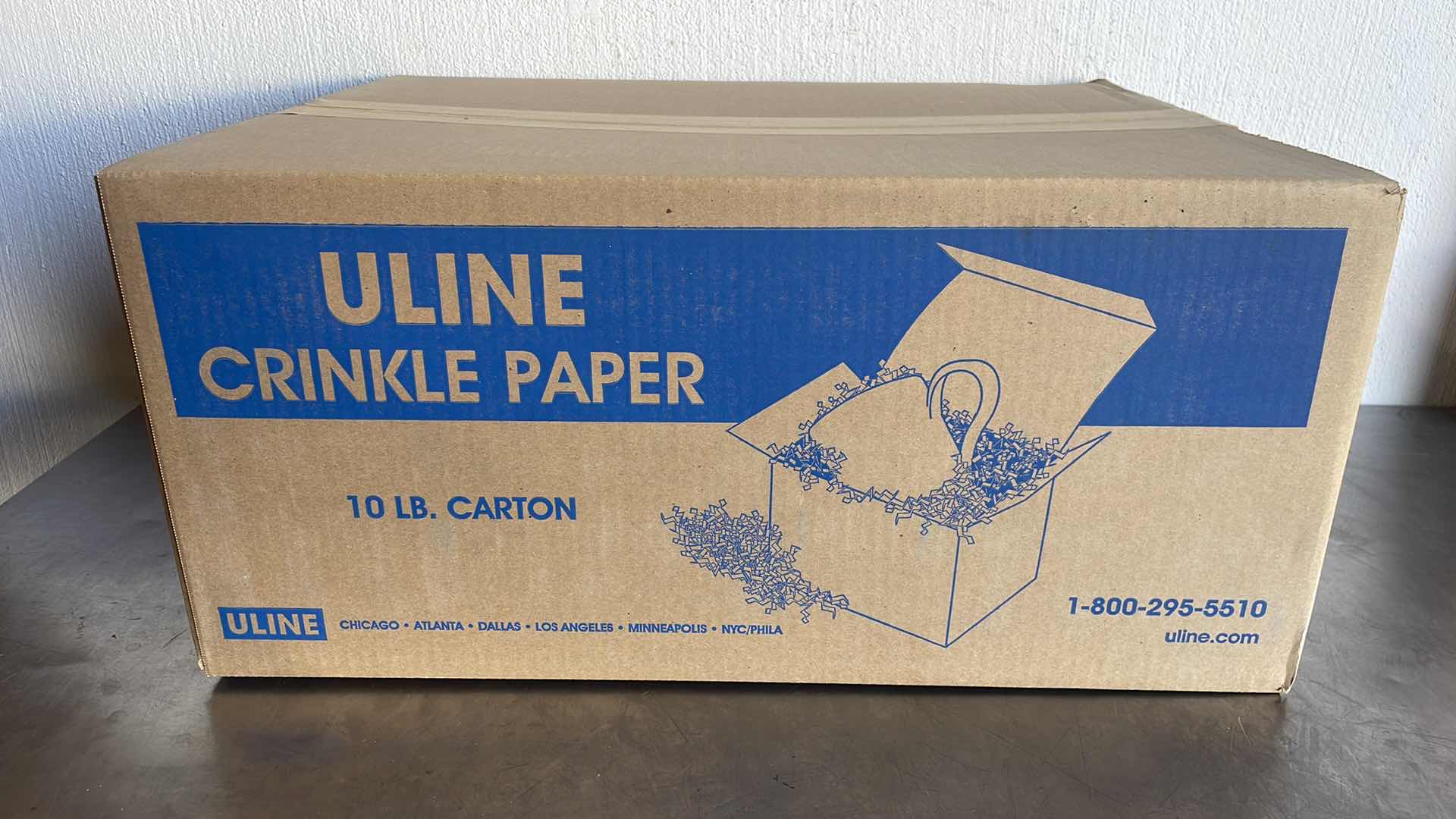 Photo 1 of ULINE CRINKLE PAPER - 10 LB, BLACK