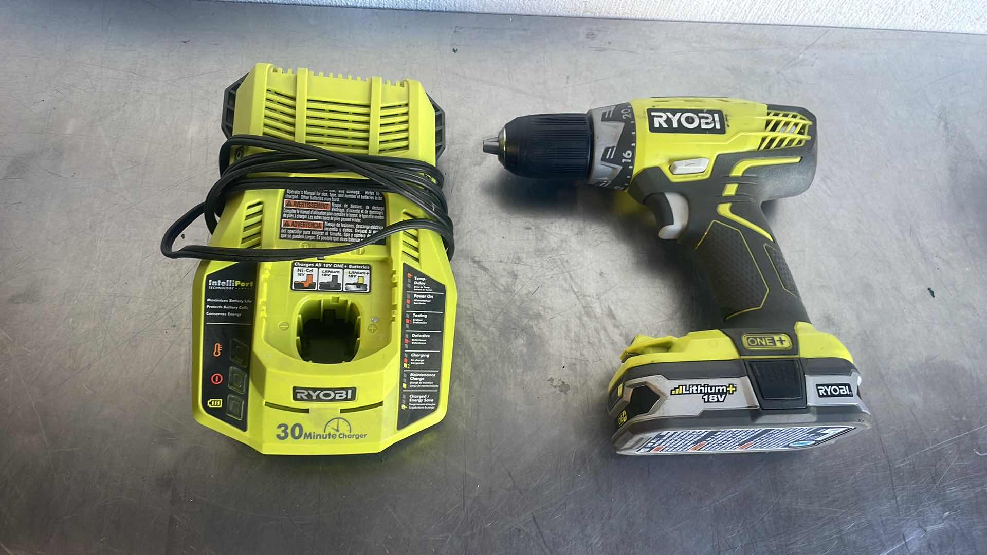 Photo 1 of RYOBI 18v CORDLESS DRILL AND CHARGER