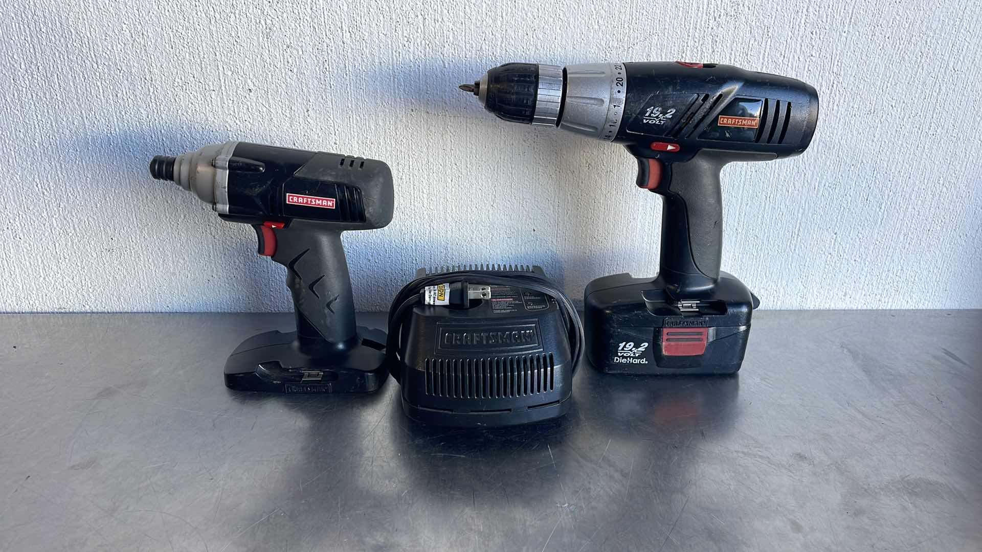 Photo 1 of CRAFTSMAN 19.2V CORDLESS IMPACT DRIVER & DRILL DRIVER WITH CHARGER