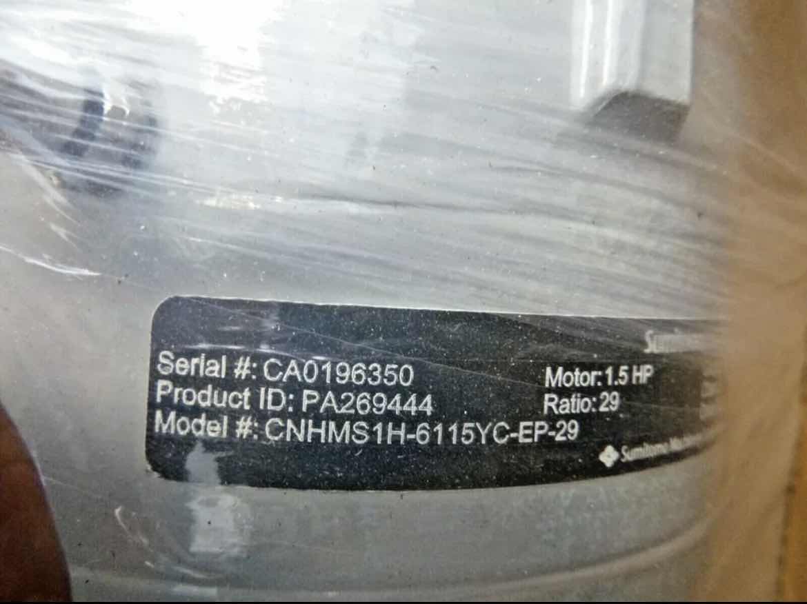 Photo 2 of SUMITOMO CNHMS1H-6115YC CYCLO 6000 GEARMOTOR 1.5 HP - 60 RPM - 3 PHASE - 29:1