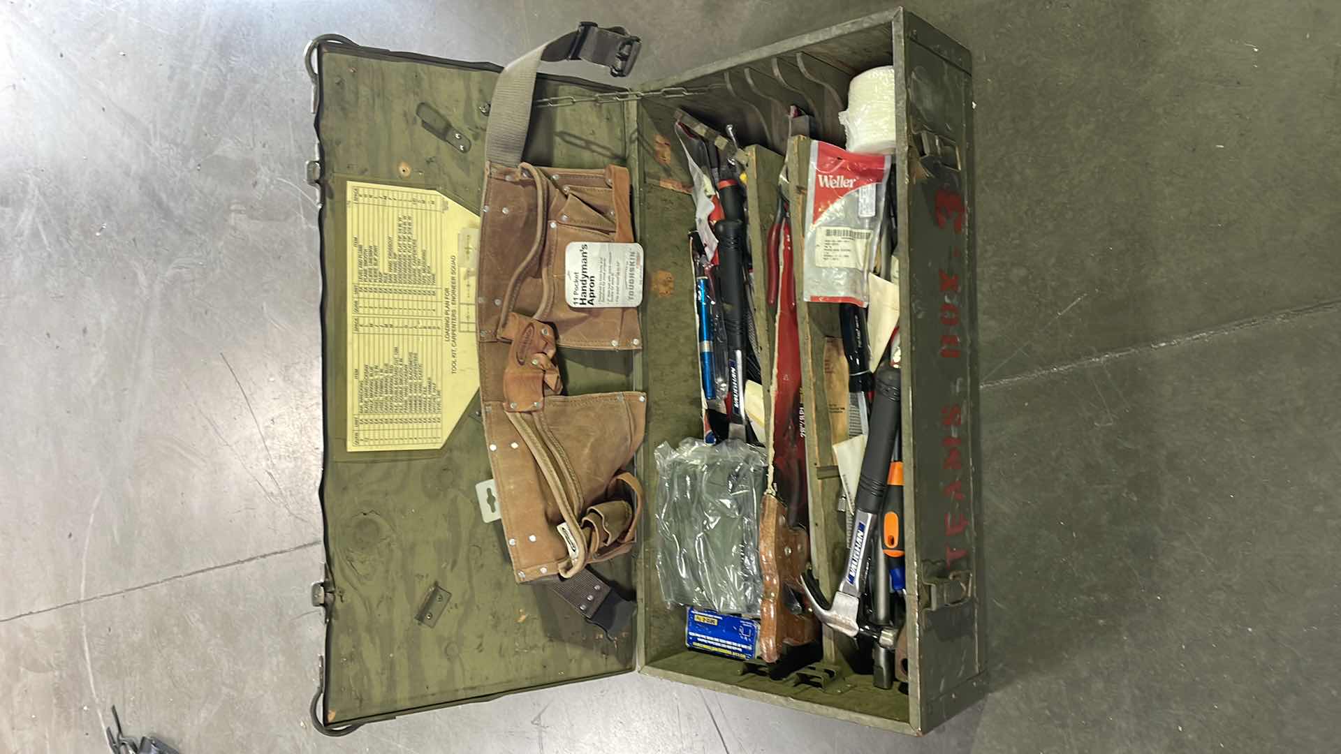 Photo 1 of MILITARY CARPENTERS TOOL BOX 32” x 16” x9”