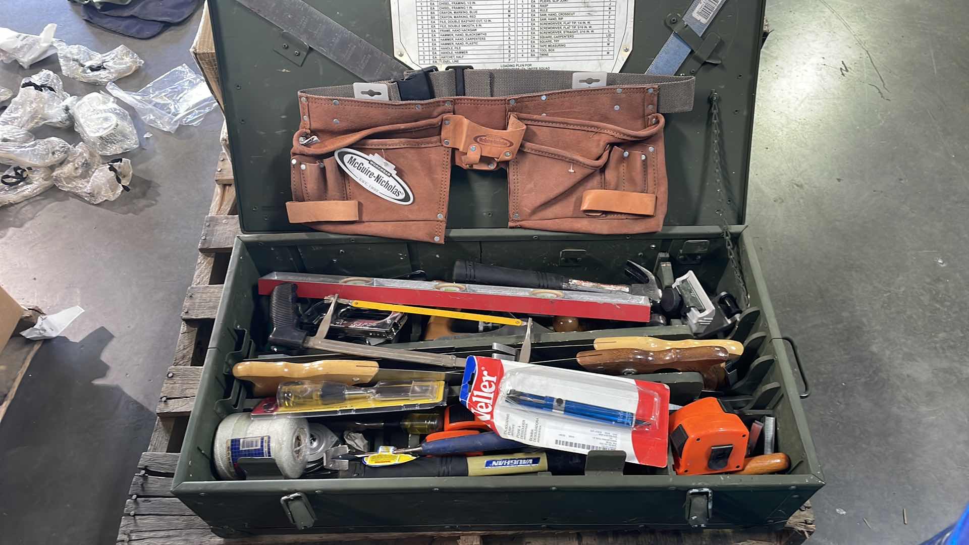 Photo 1 of MILITARY CARPENTERS TOOL BOX 32” x 16” x 9”