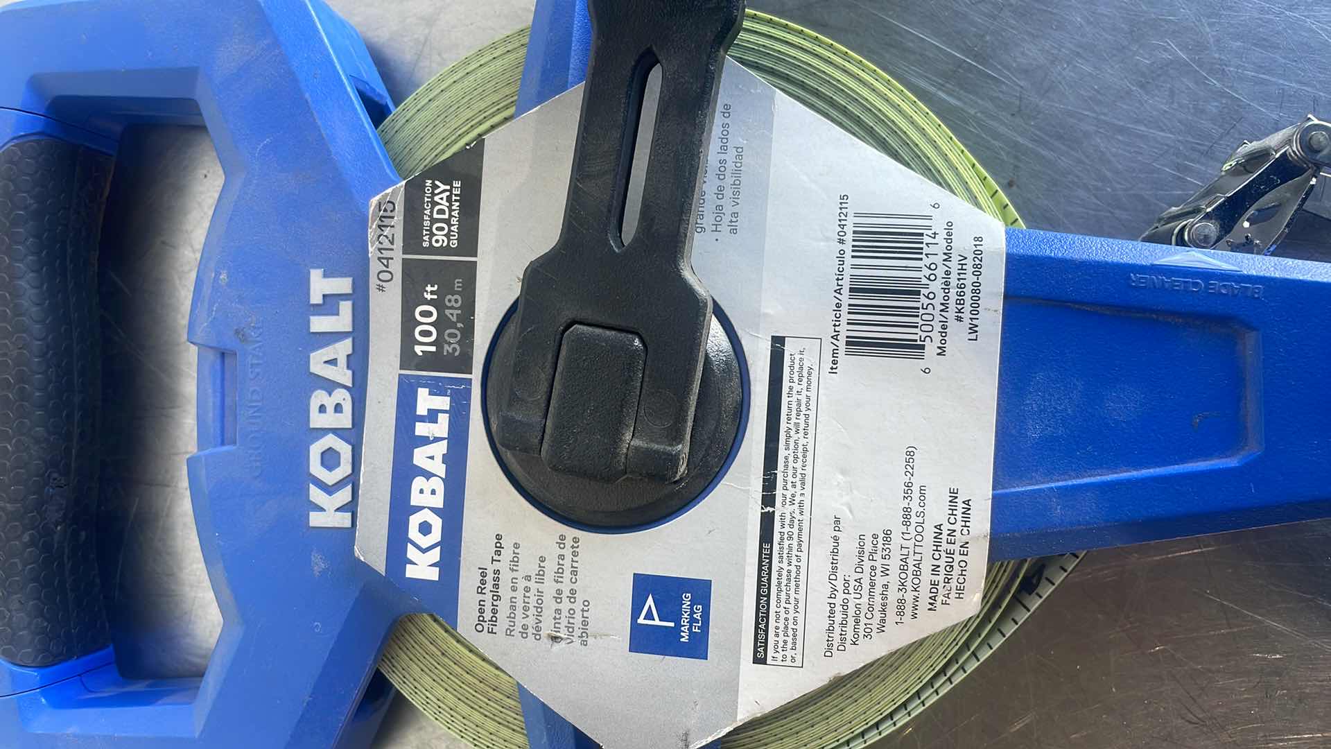 Photo 3 of KOBALT 100’ OPEN REEL FIBERGLASS TAPE MEASURE