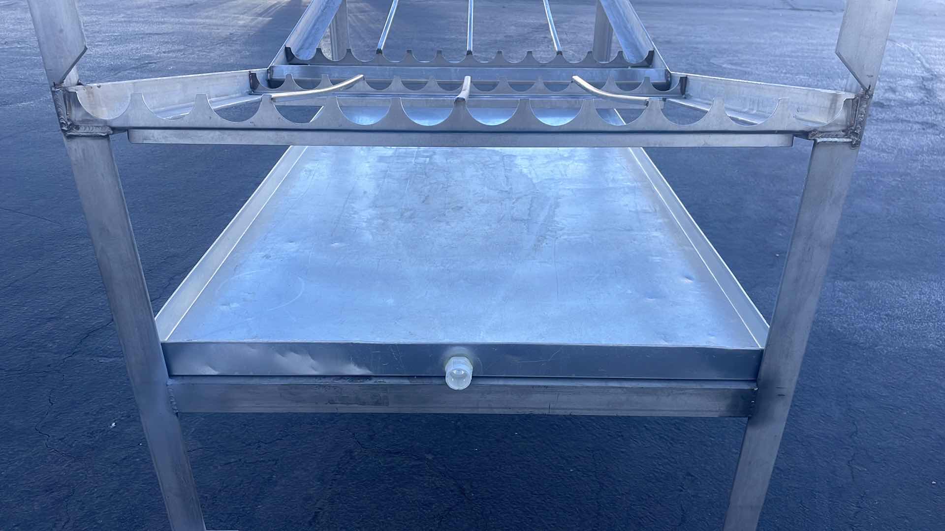 Photo 3 of STAINLESS STEEL CART 60”’ x 35” x 48” ALUMINIUM TRAY.