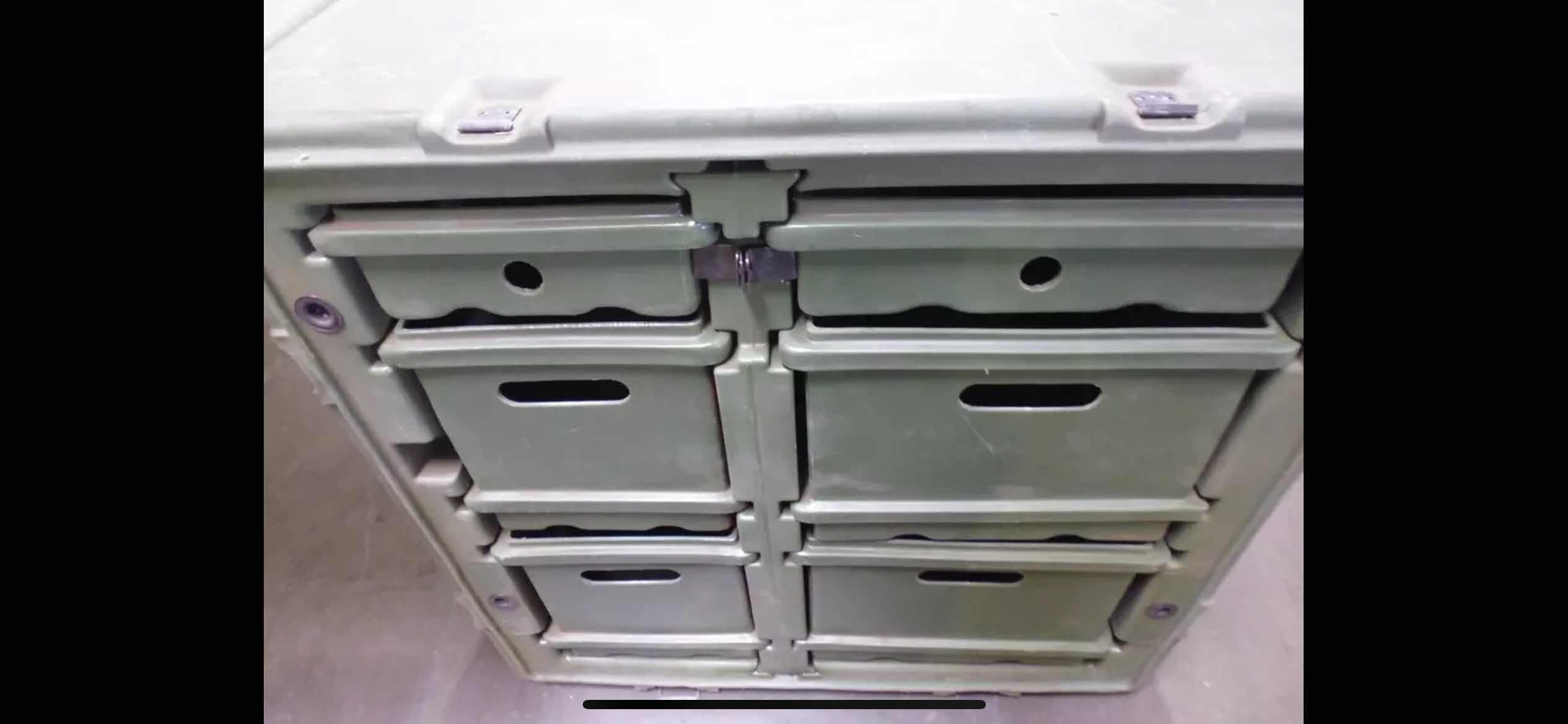 Photo 2 of MILITARY MOBILE OFFICE FIELD DESK TABLE CASE WITH DRAWERS