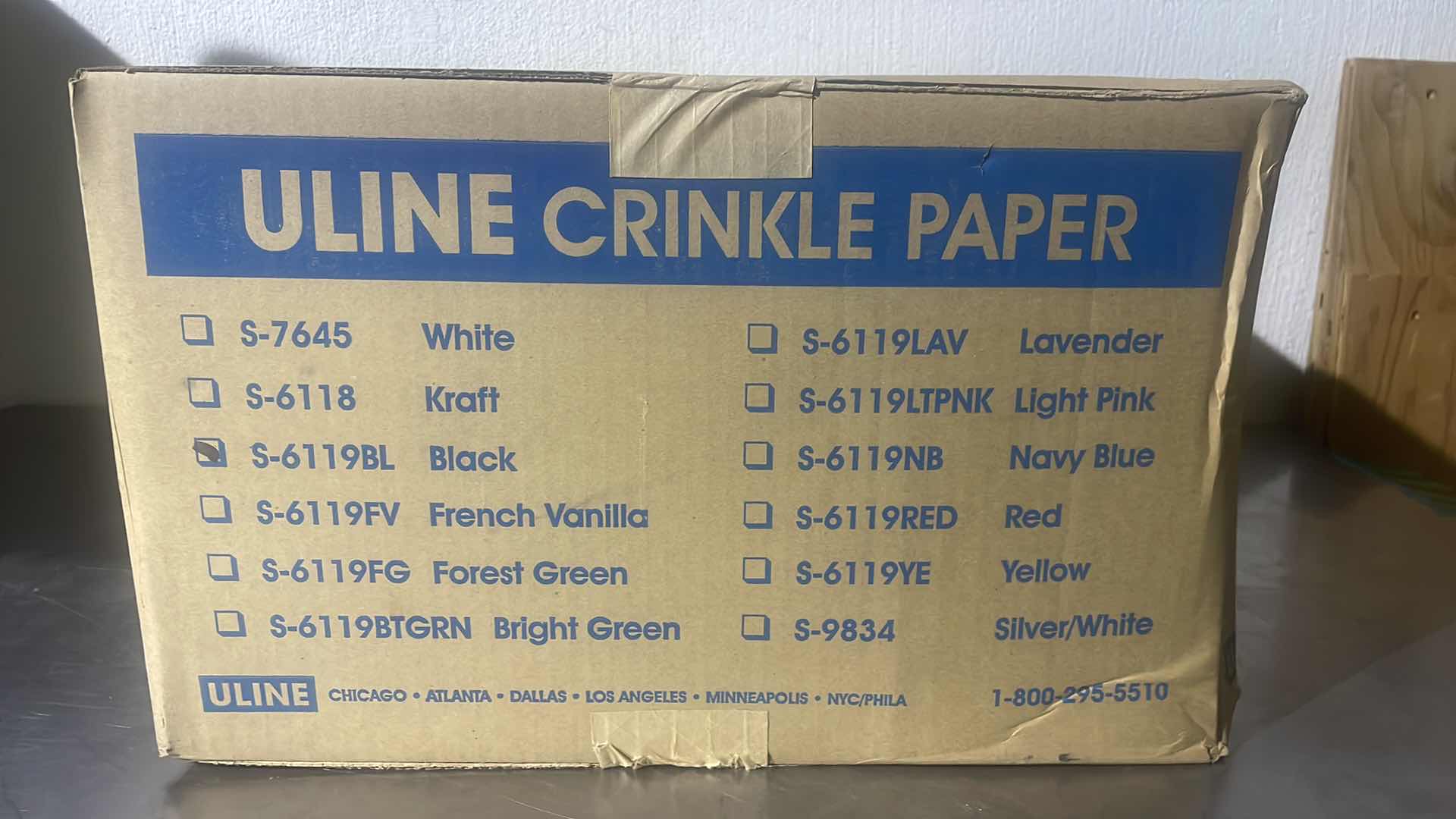 Photo 2 of ULINE CRINKLE PAPER - 10 LB, BLACK