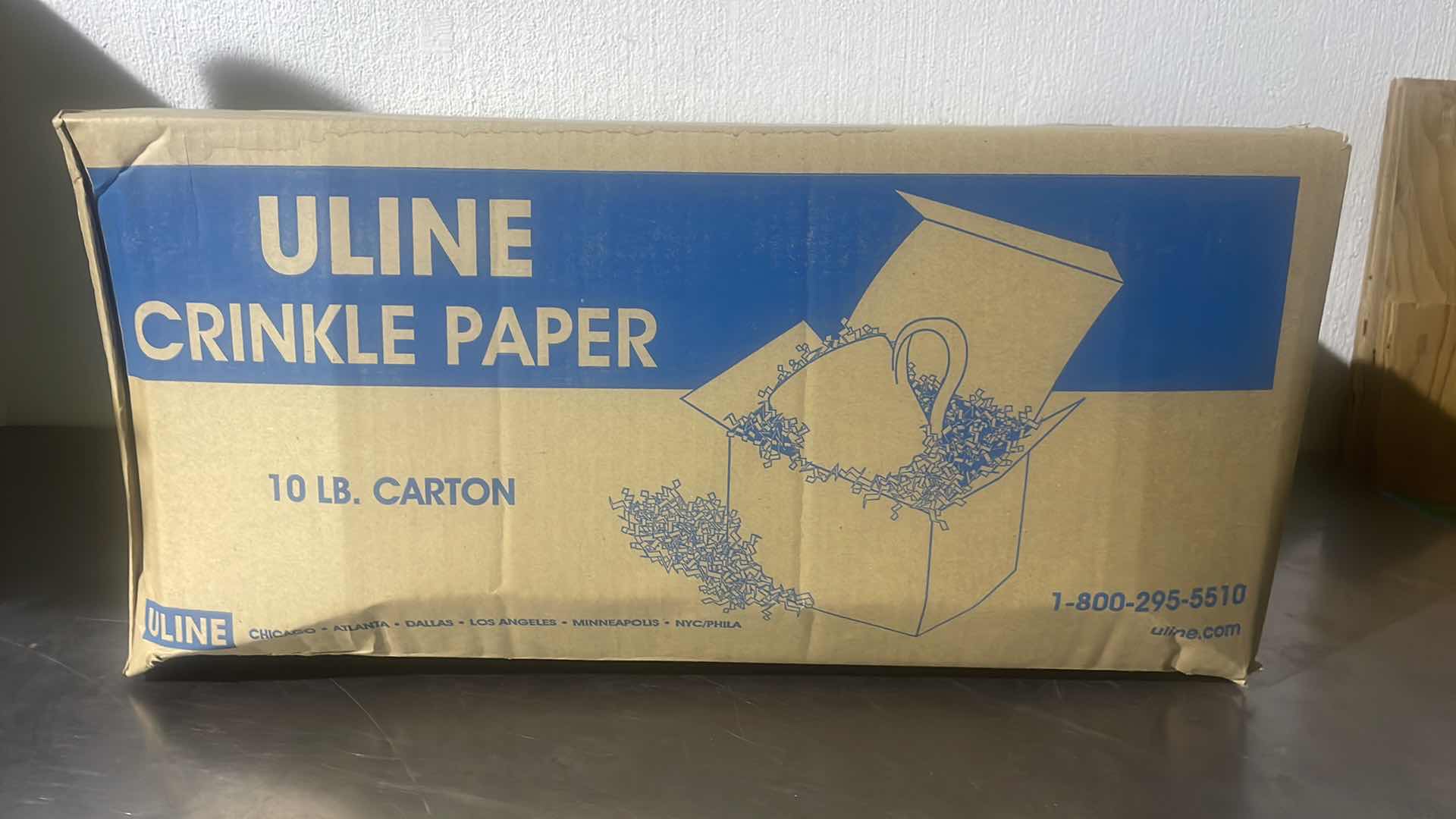 Photo 1 of ULINE CRINKLE PAPER - 10 LB, BLACK