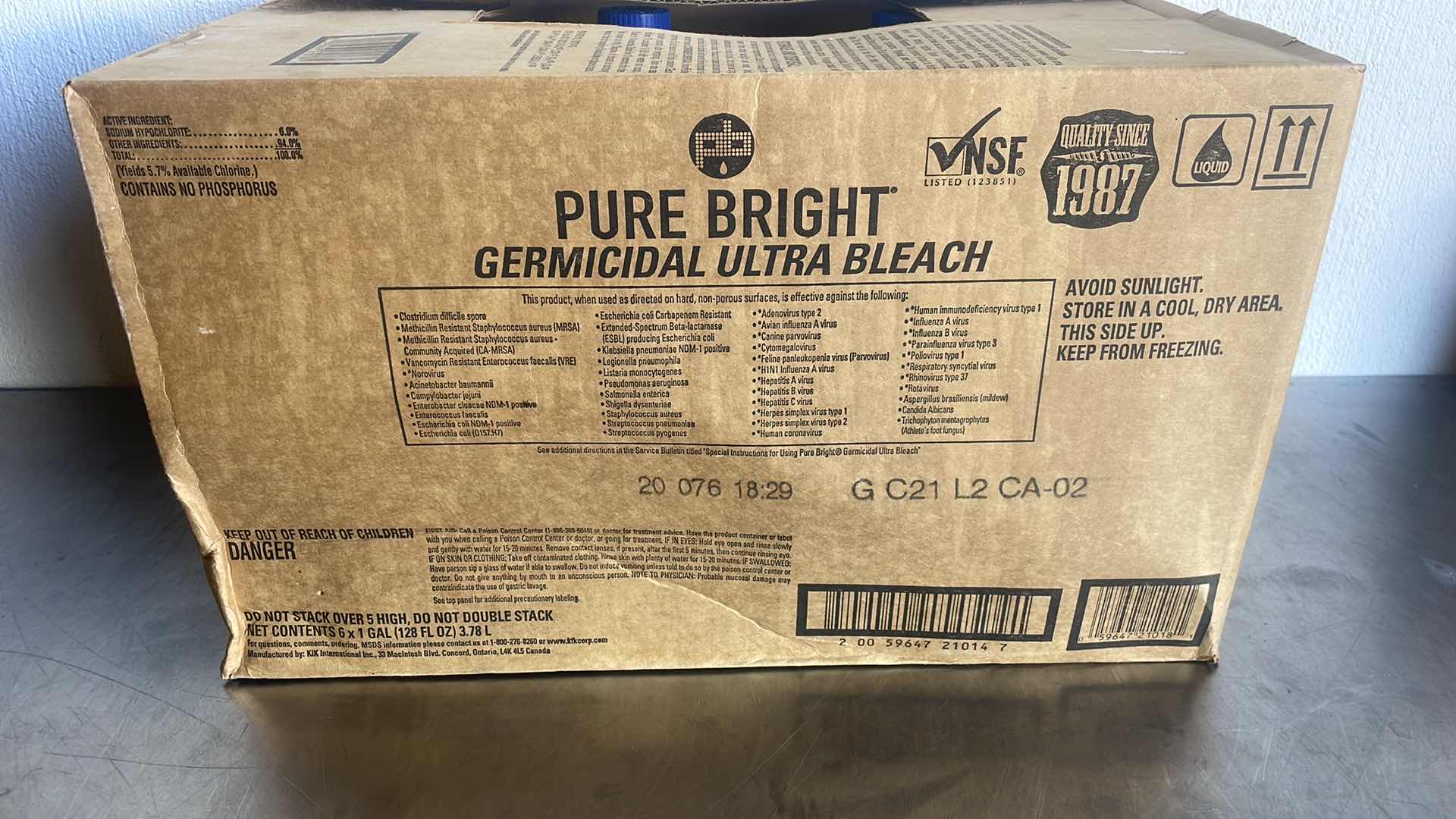 Photo 1 of CASE OF 6 PURE BRIGHT GERMICIDAL ULTRA BLEACH - FOR MULTIPURPOSE