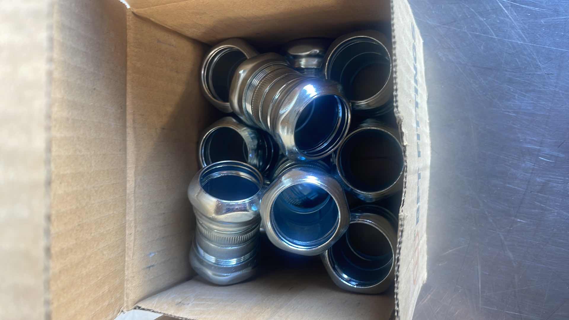 Photo 2 of 1” STEEL EMT COUPLINGS 262 3 BOXES