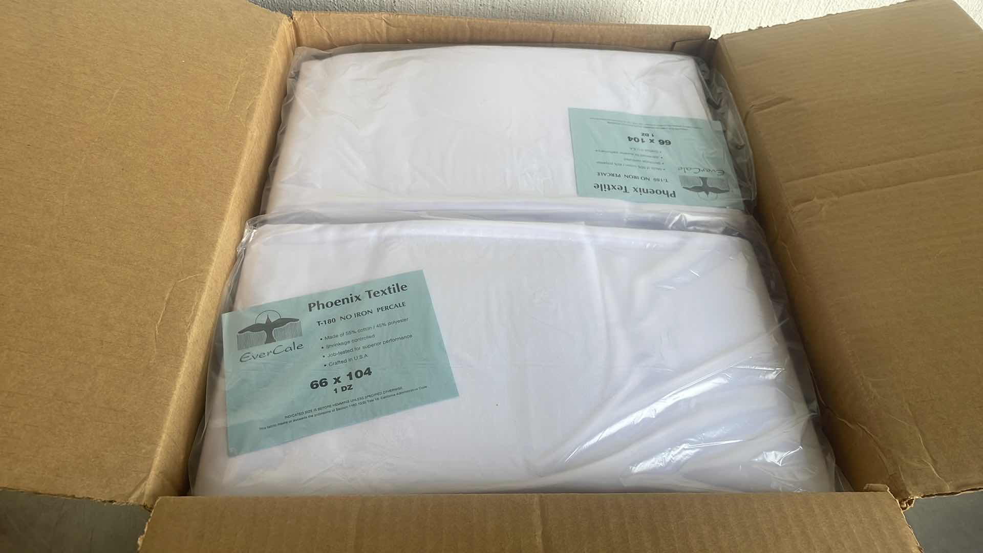 Photo 1 of T180 WHITE SHEETS 66”x104” 2 DZ