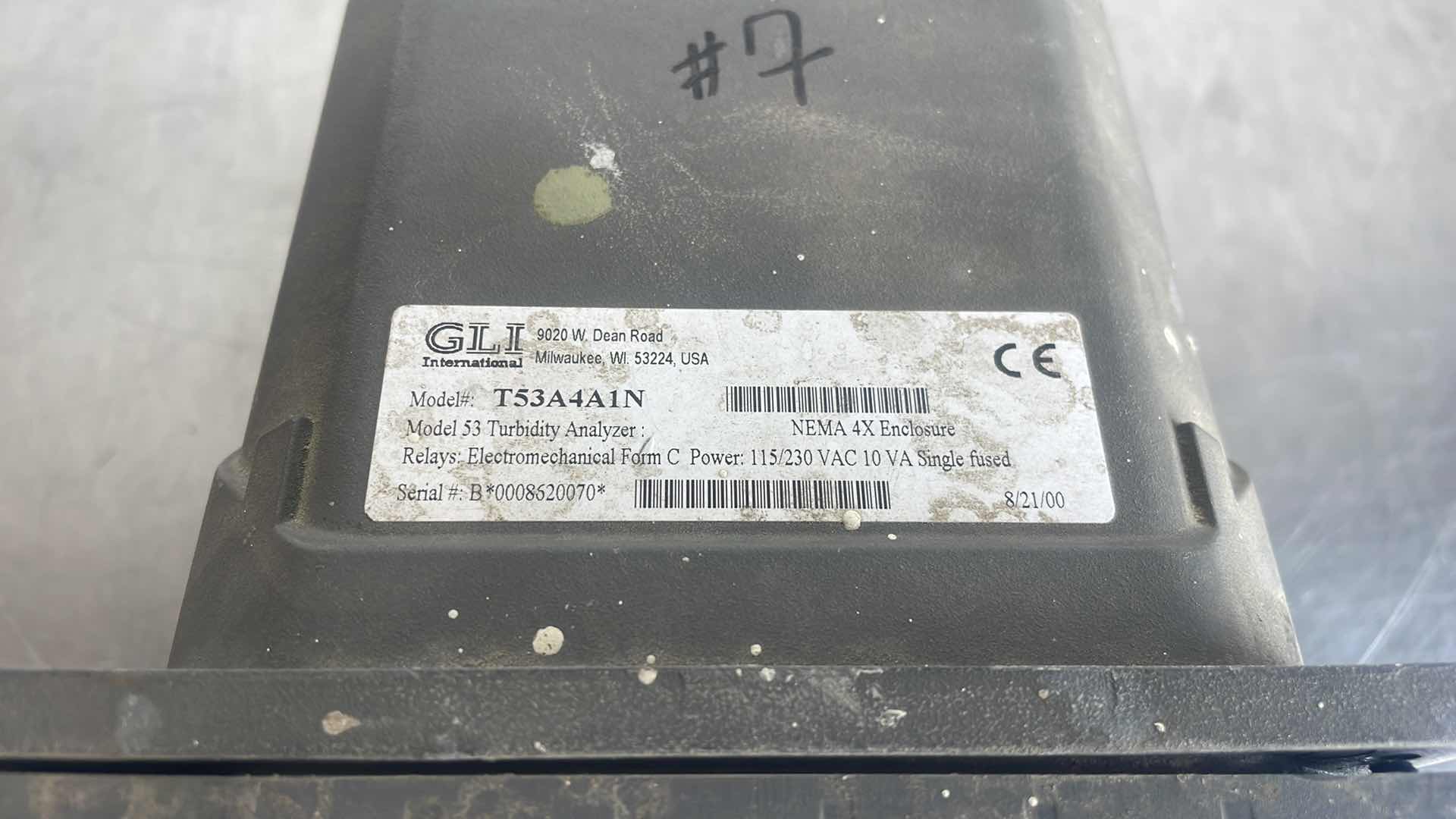 Photo 2 of GLI INTERNATIONAL T53A4AIN TURBIDITY
ANALYZER MODEL 53