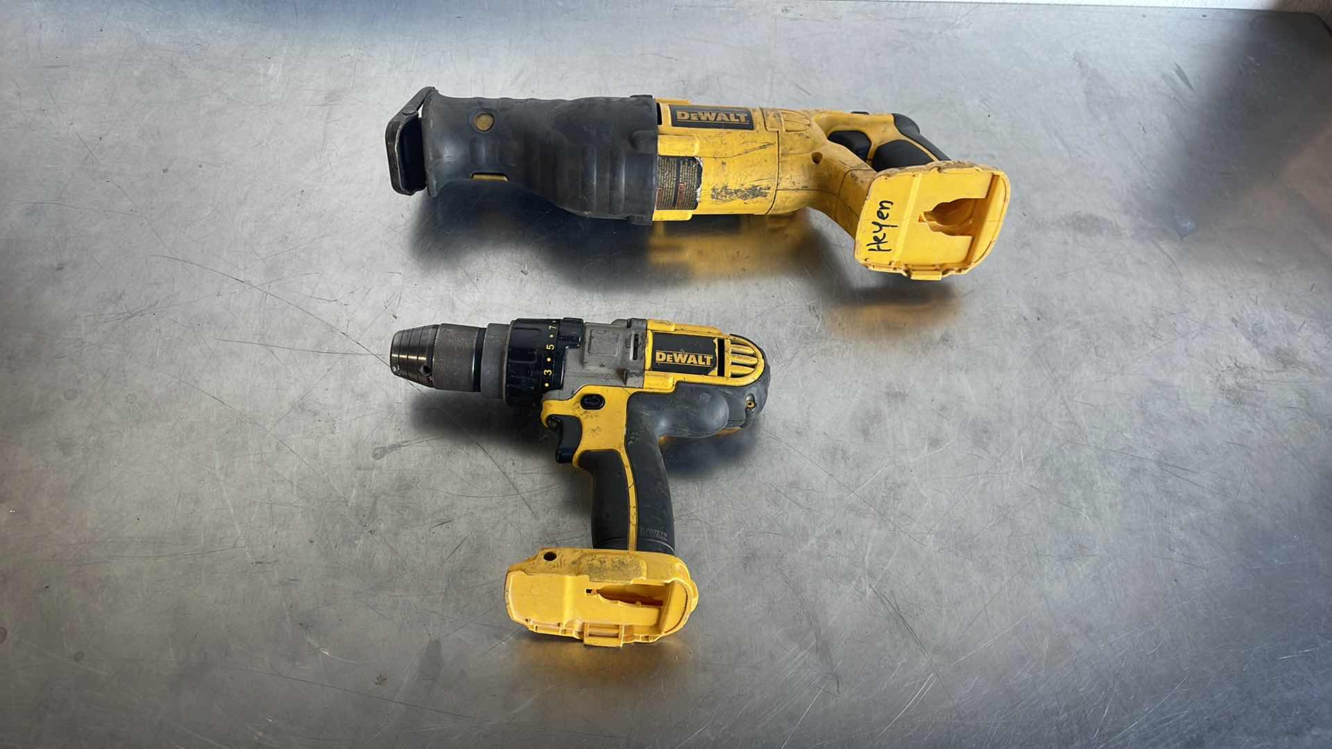 Photo 1 of DEWALT 18V XRP 1/2” CORDLESS DRILL/DRIVER/HAMMERDRILL DCD950 & DEWALT 18V VARIABLE SPEED RECIPROCATING SAW DC385