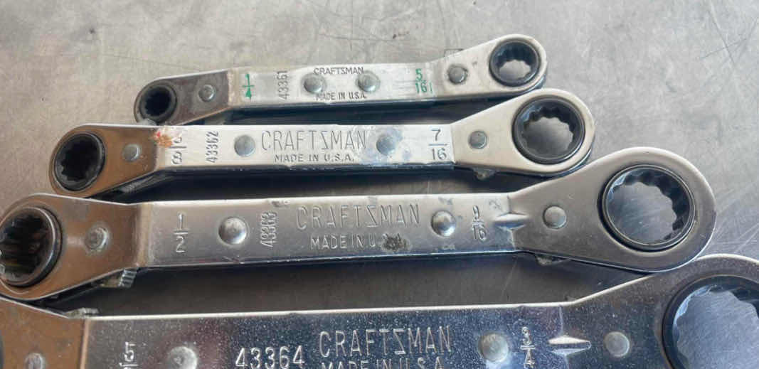 Photo 3 of CRAFTSMAN OFFSET RATCHETING BOX END WRENCHES 1/4”-7/8”