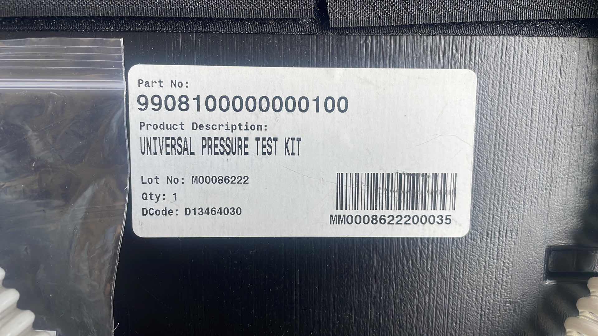 Photo 1 of DUPONT UNIVERSAL PRESSURE TEST KIT
990810 WITH INSTRUCTION MANUAL