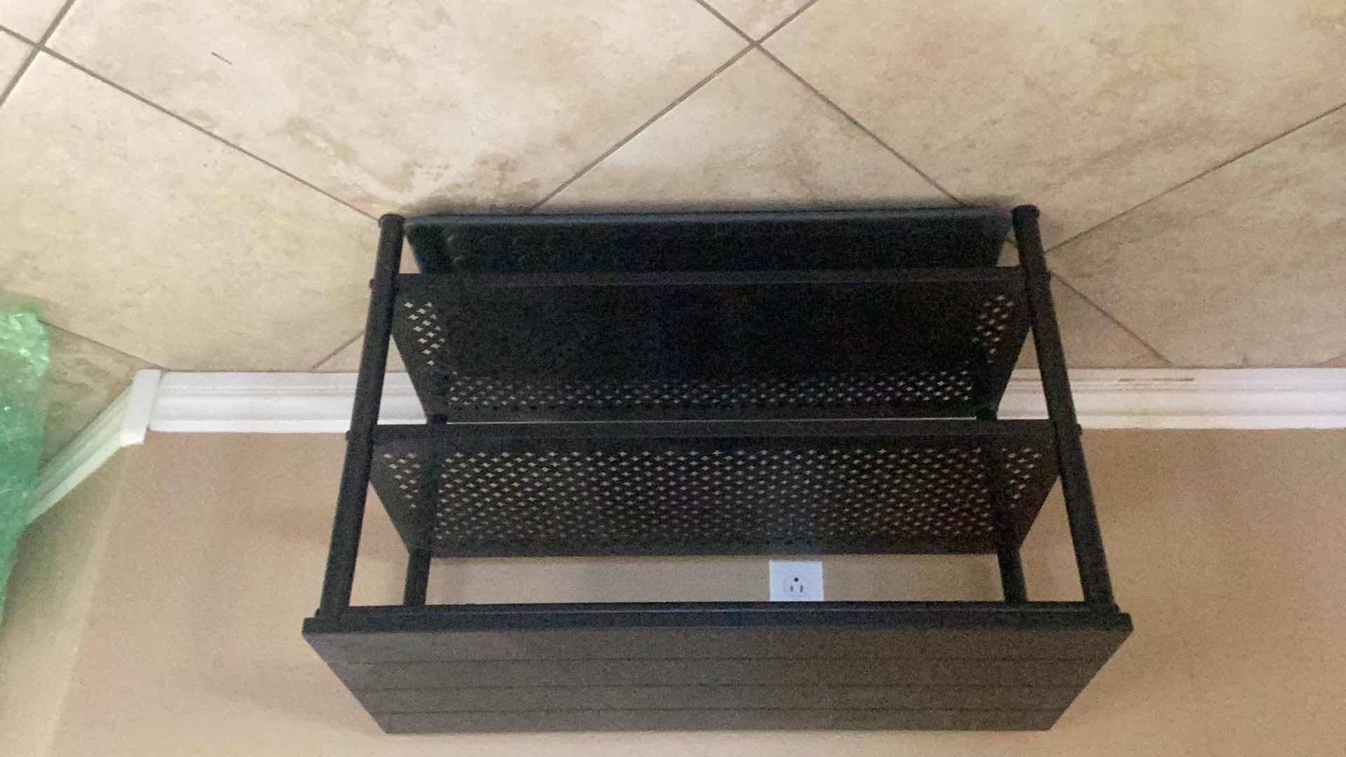 Photo 1 of METAL SHOE RACK SEAT 31” X 14” H 20”