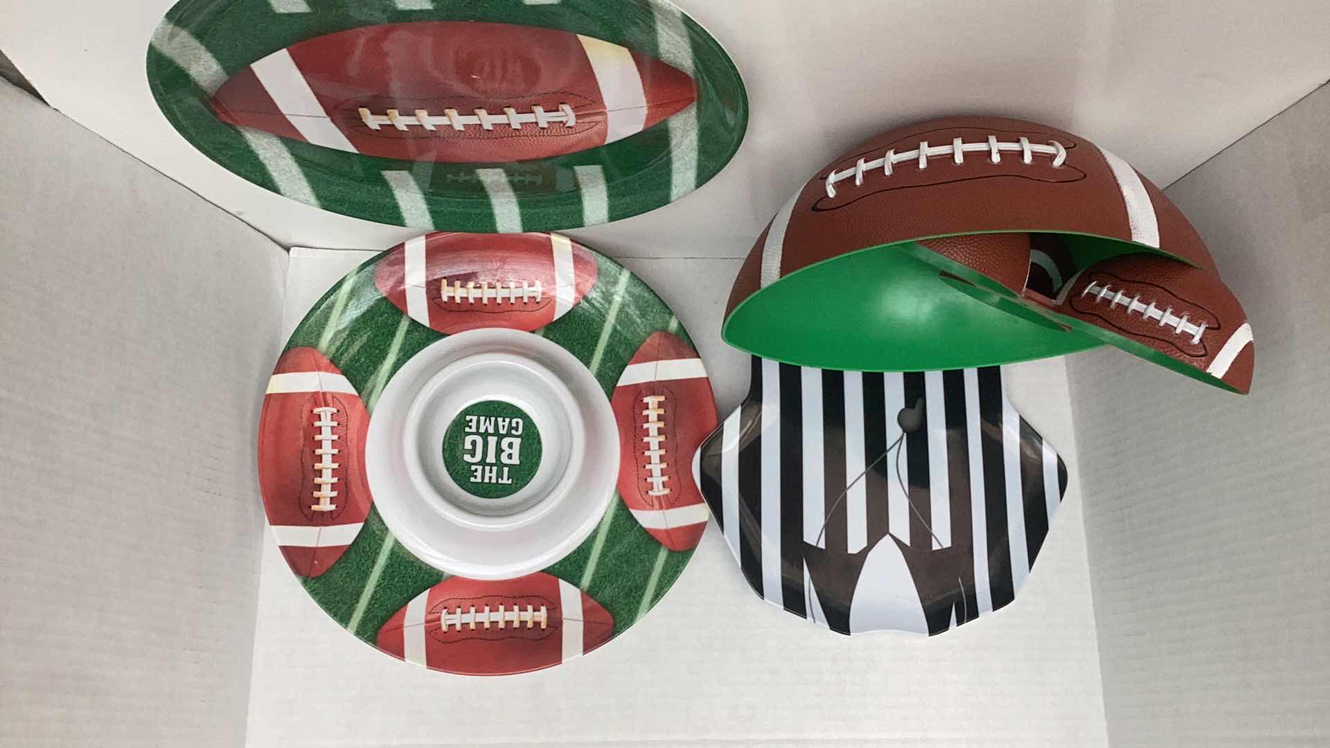 Photo 1 of FOOTBALL PARTY PLASTIC SERVING PLATTERS