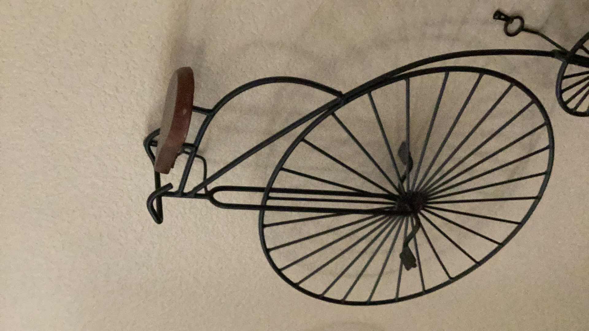 Photo 2 of LARGE METAL PENNY FARTHING BICYCLE 23” X 26”