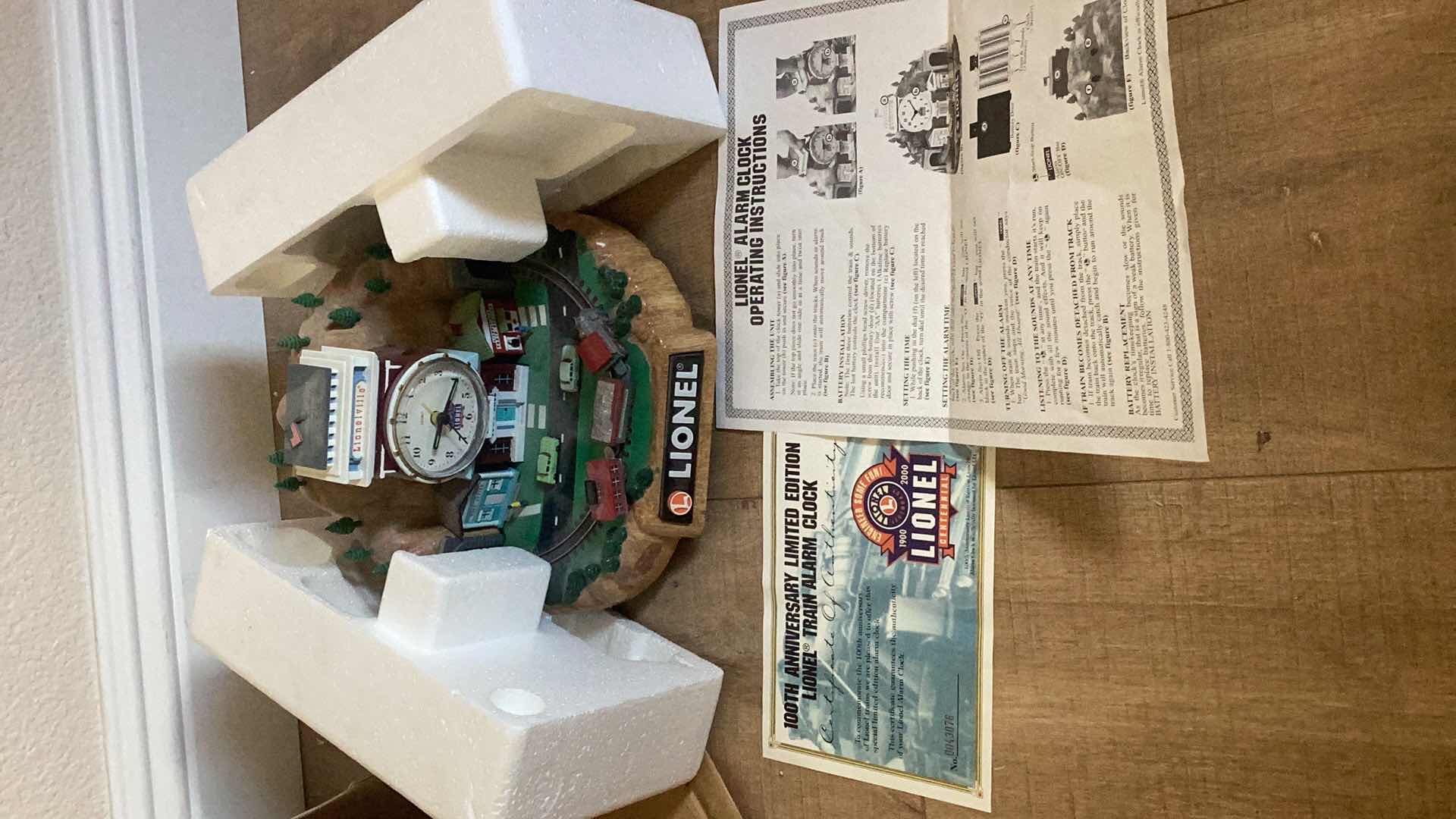 Photo 3 of LIONEL 100 YEAR ANNIVERSARY ALARM CLOCK