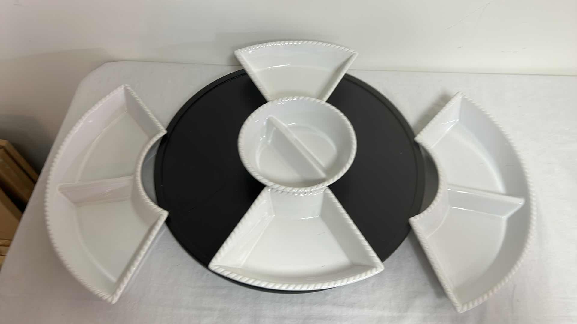 Photo 8 of LAZY SUSAN WITH WHITE PORCELAIN FITTED DISHES