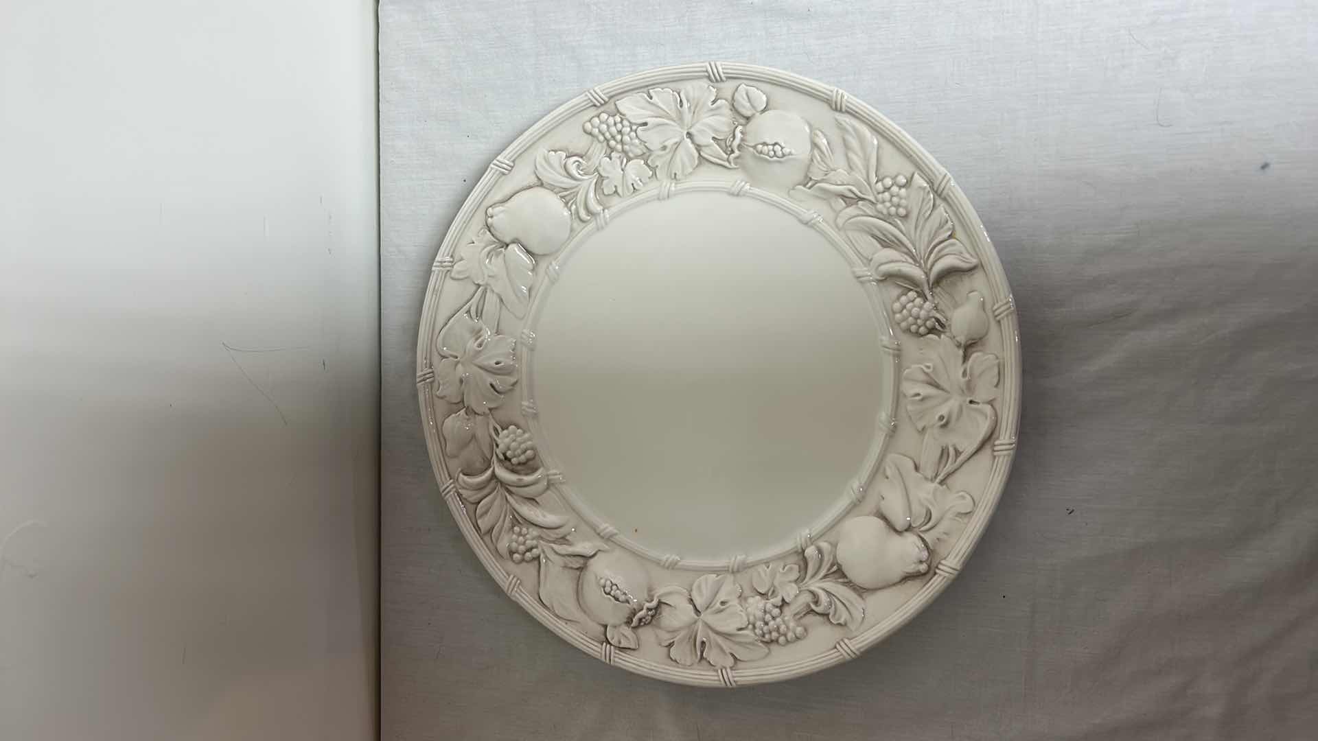 Photo 4 of PORCELAIN TRAY HANDMADE IN ITALY 22” x 17 AND GRANATE PLATE MADE IN ITALY