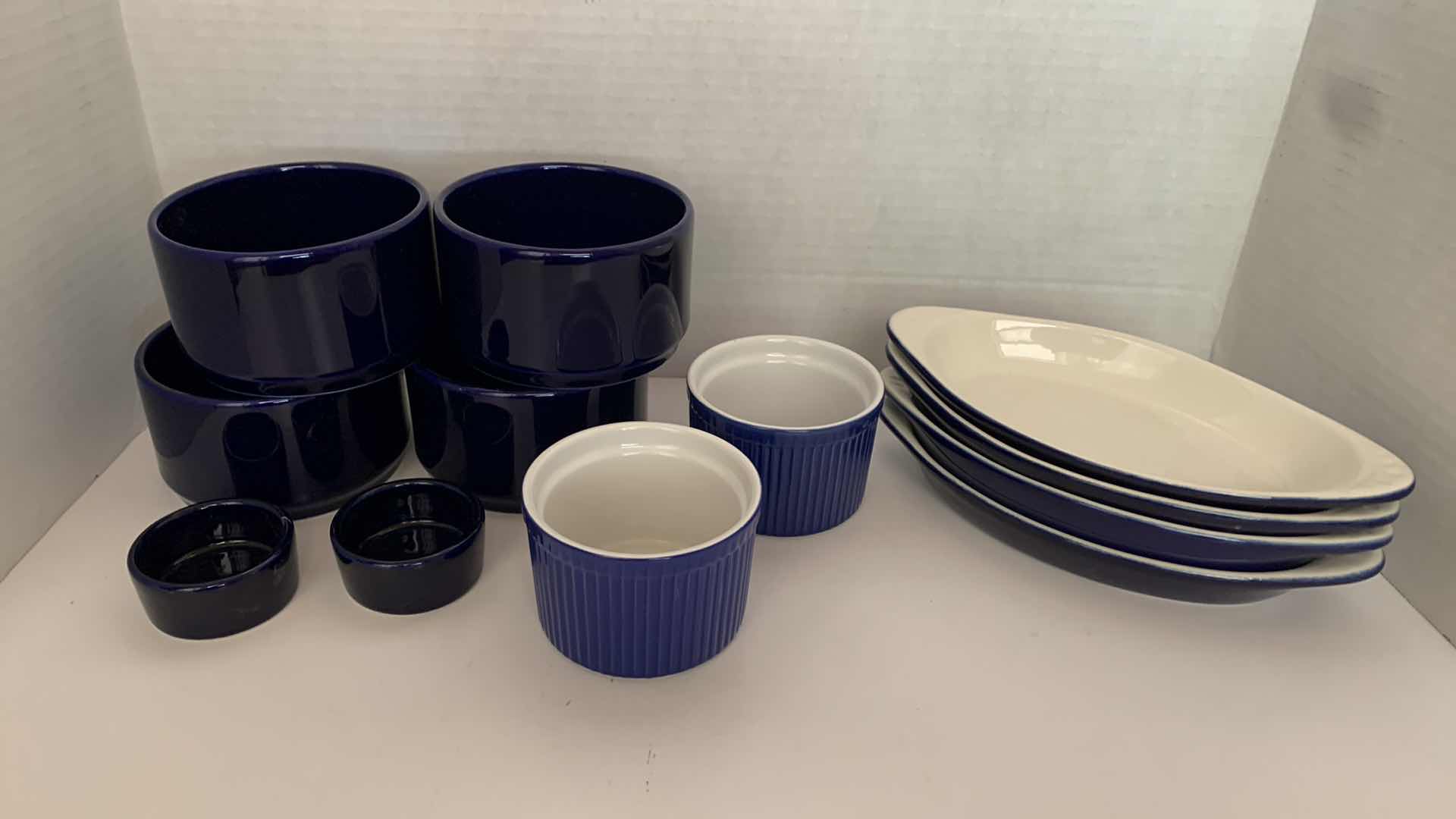 Photo 1 of SET OF BLUE KITCHEN DISHES