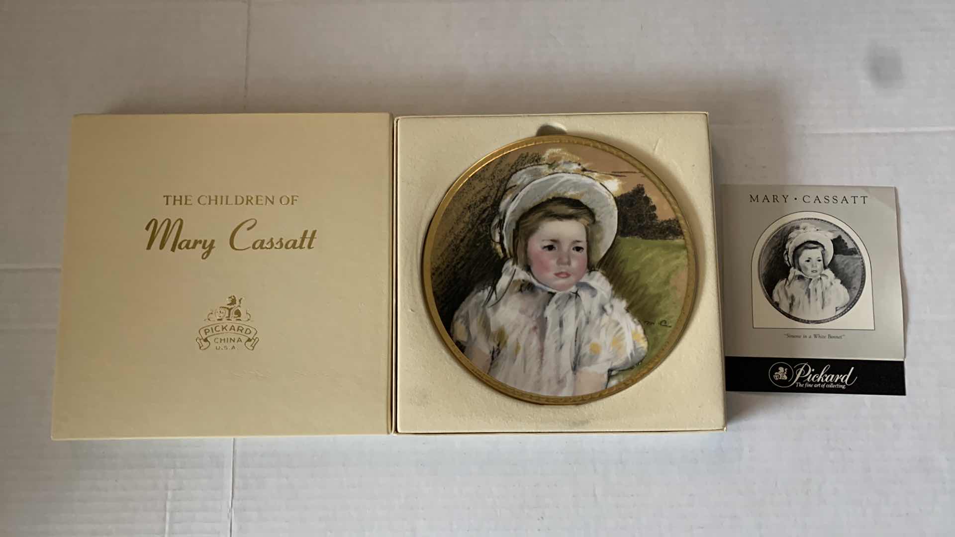 Photo 1 of PICKARD CHINA THE CHILDREN OF MARY CASSATT “SIMONE IN A WHITE BONNET”
