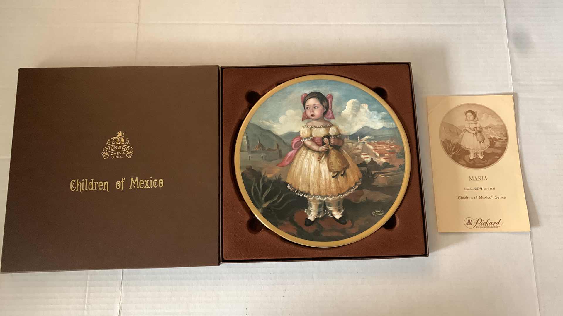 Photo 1 of PICKARD CHINA CHILDREN OF MEXICO “MARIA” SERIES PLATE