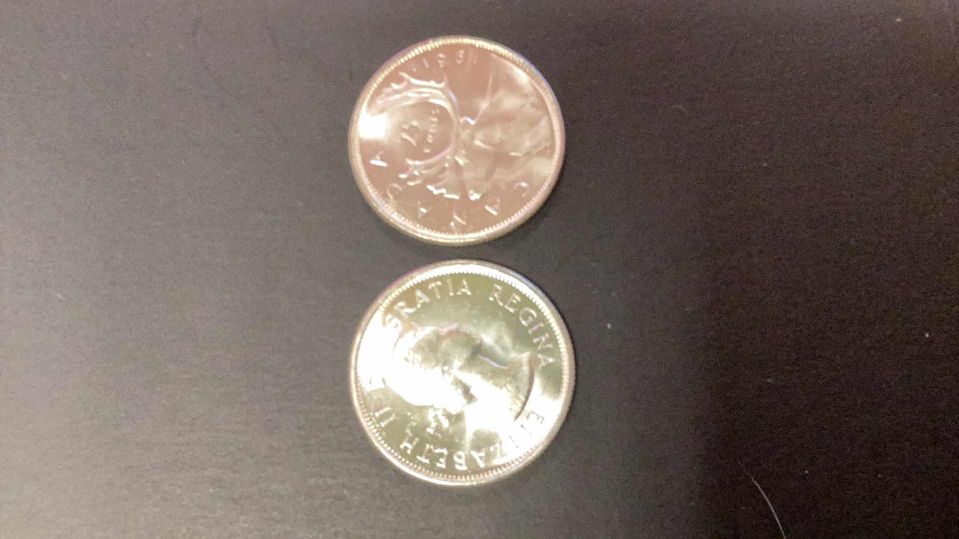 Photo 2 of 1961 CANADIAN QUARTERS 80% SILVER LOT OF TWO
