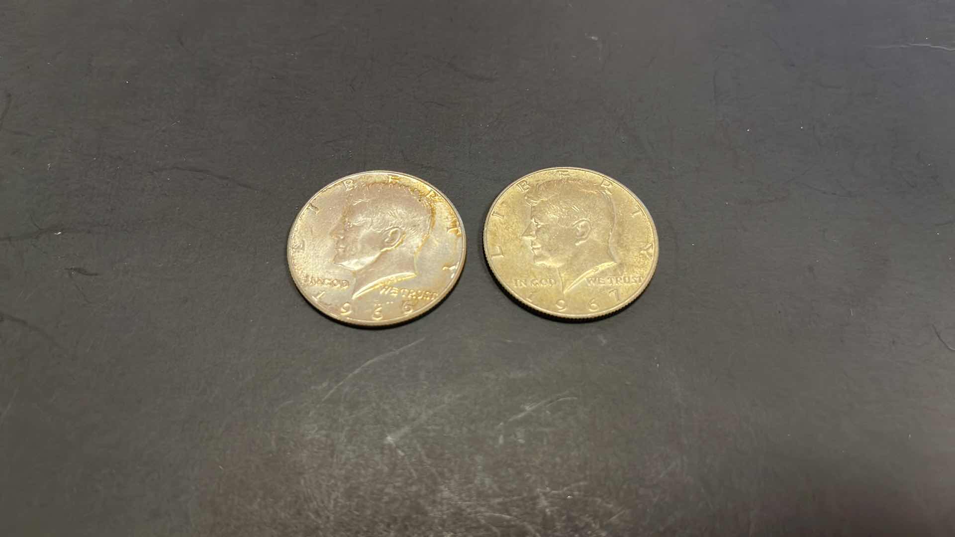 Photo 1 of 2 1966, 1967 KENNEDY HALF DOLLAR COINS