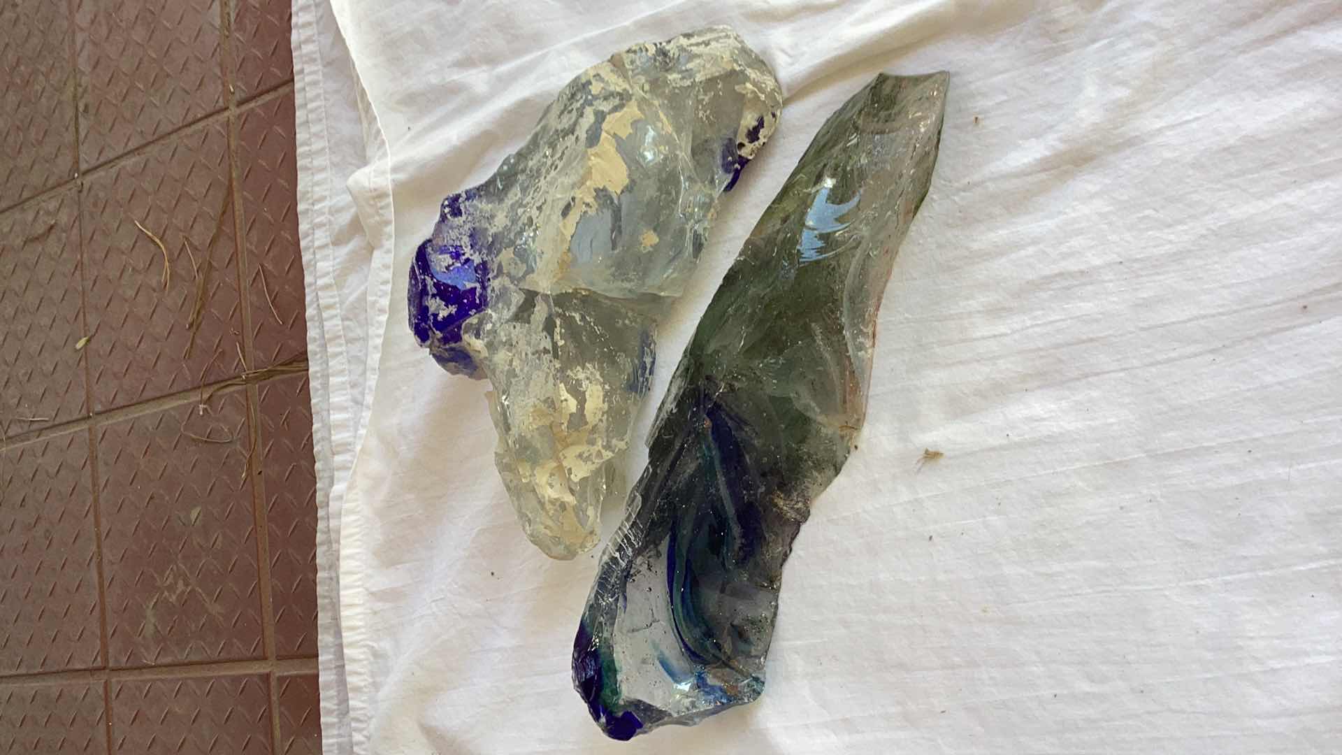 Photo 2 of SLAG GLASS PIECES BIGGEST PIECE IS 11”
