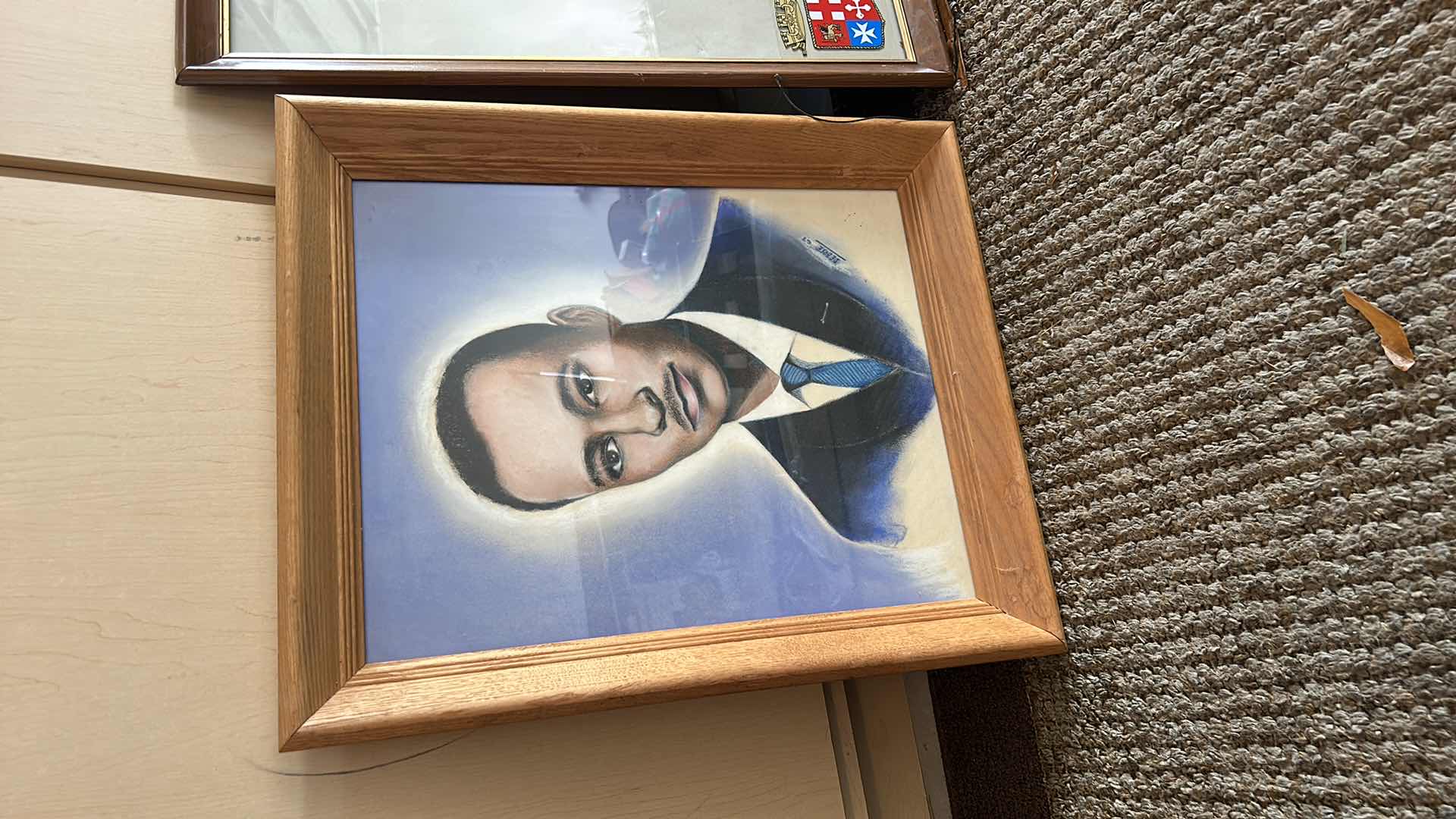 Photo 2 of 3 VINTAGE PORTRAITS IN WOOD FRAMES, LARGEST 21” x 27”