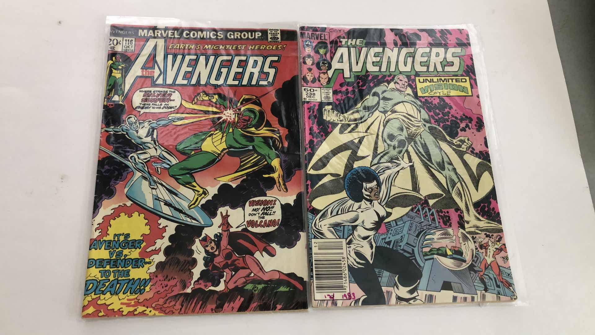 Photo 1 of MARVEL COMICS THE AVENGERS 116 AND 238