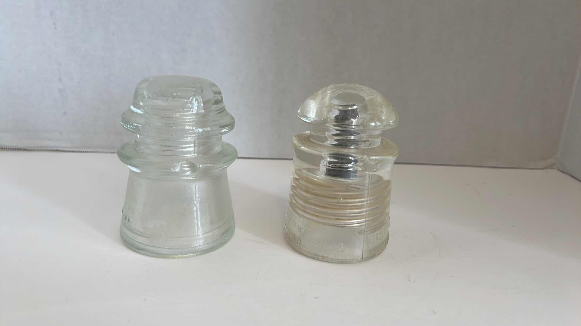 Photo 1 of 2 VINTAGE GLASS ELECTRICAL INSULATORS