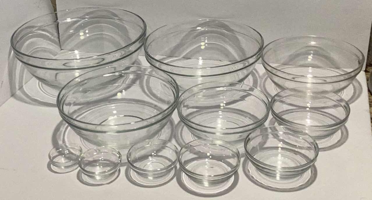 Photo 3 of DURALEX GLASS STACKABLE CLEAR BOWL SET MADE IN FRANCE