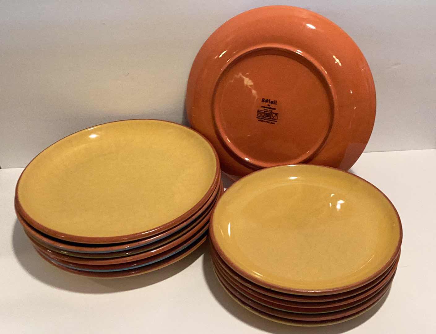 Photo 1 of SOLEIL BY OVERANDBACK TERRACOTTA PLATE SETS VERY MINOR CHIPS