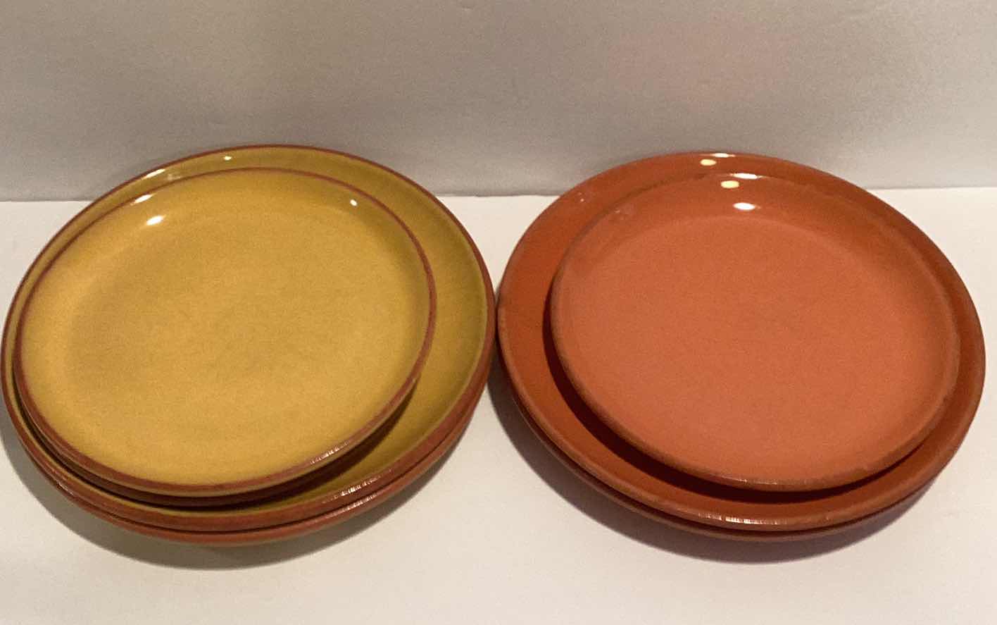 Photo 2 of SOLEIL BY OVERANDBACK TERRACOTTA PLATE SETS VERY MINOR CHIPS