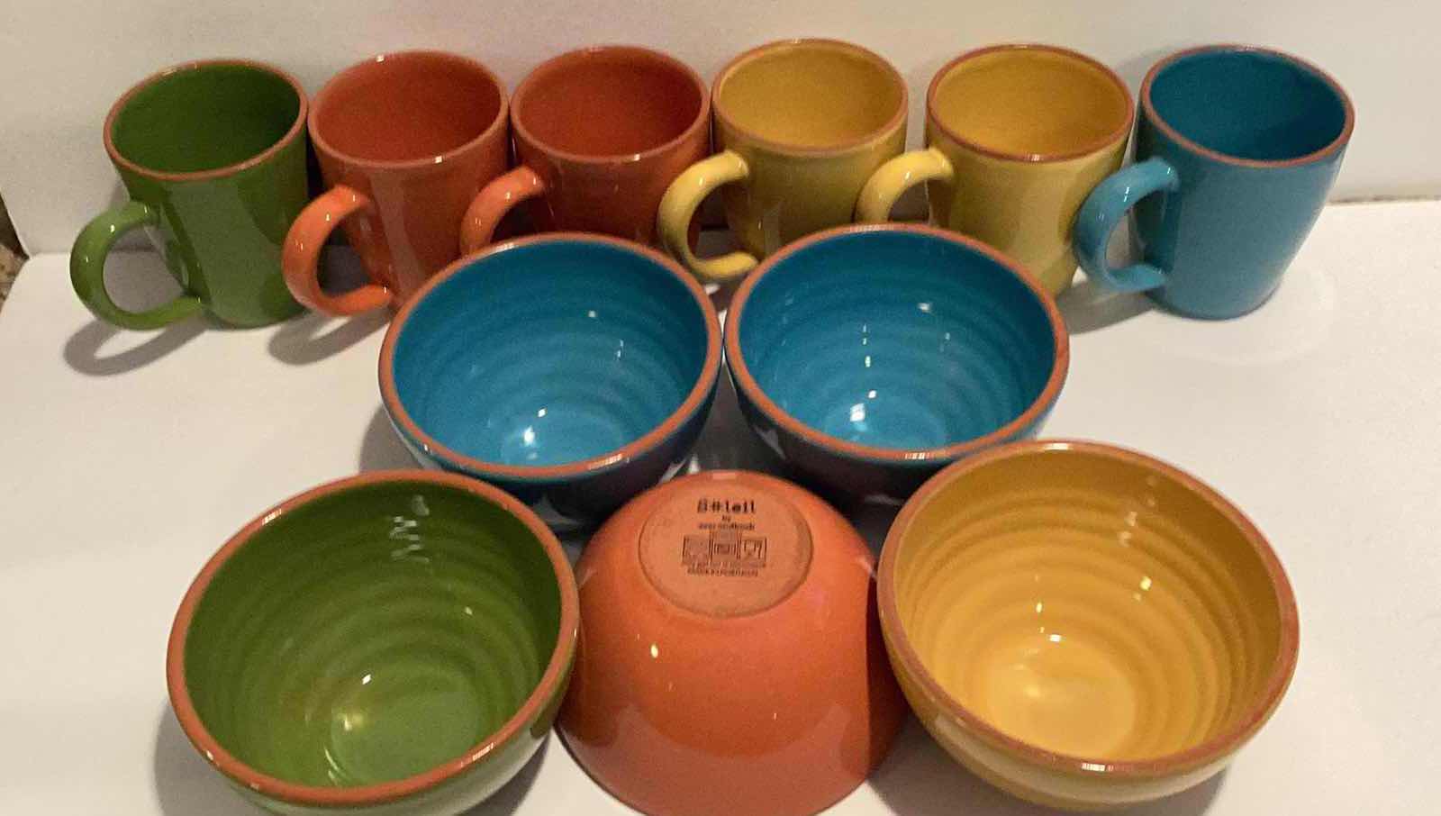 Photo 1 of SOLEIL BY OVERANDBACK TERRACOTTA MUG AND BOWL SETS SMALL CHIP SEE PHOTOS