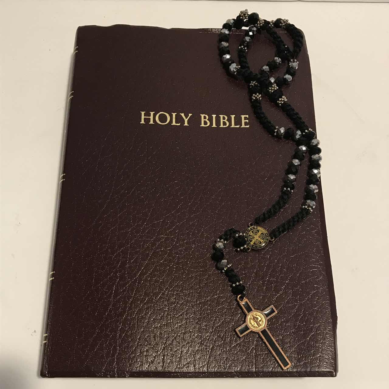 Photo 1 of HOLY BIBLE AND HANDCRAFTED CRYSTAL ROSERY