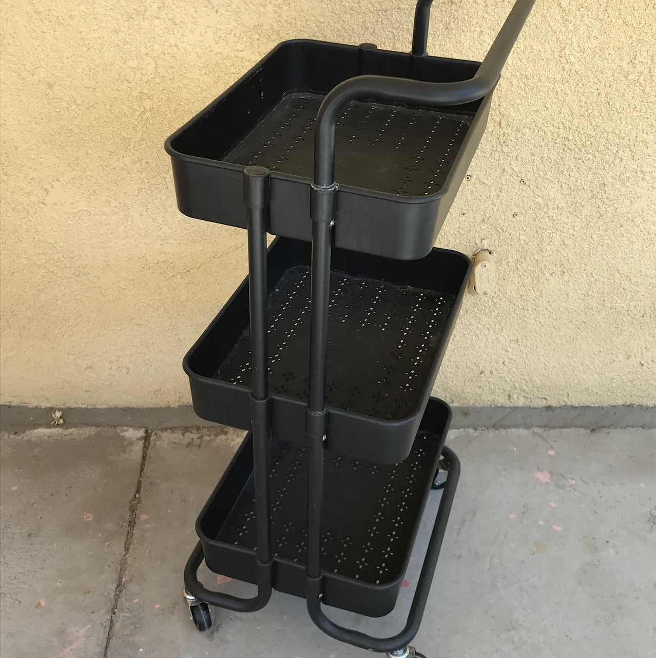 Photo 2 of 3-TIER STORAGE CART ORGANIZER ROLLING CART WITH HANDLE 15.5”x 11.5”x 31”