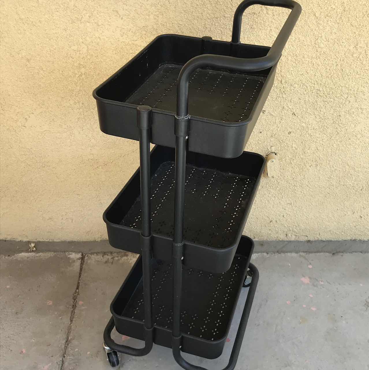 Photo 2 of 3-TIER STORAGE CART ORGANIZER ROLLING CART WITH HANDLE 15.5”x 11.5”x 31”