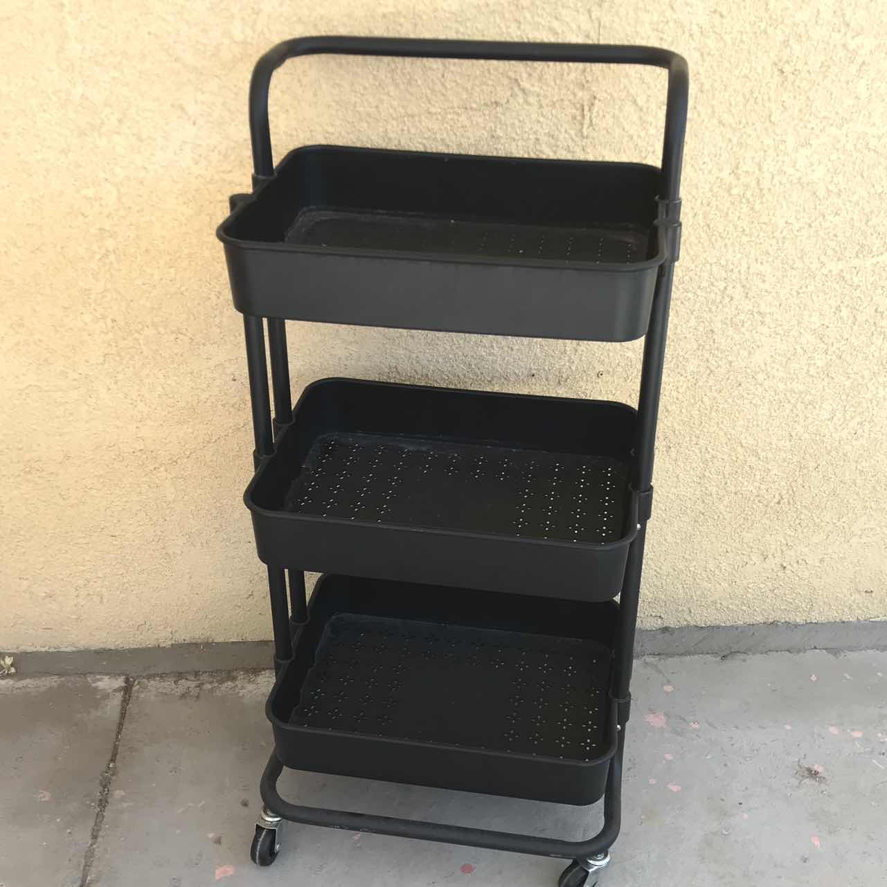 Photo 1 of 3-TIER STORAGE CART ORGANIZER ROLLING CART WITH HANDLE 15.5”x 11.5”x 31”