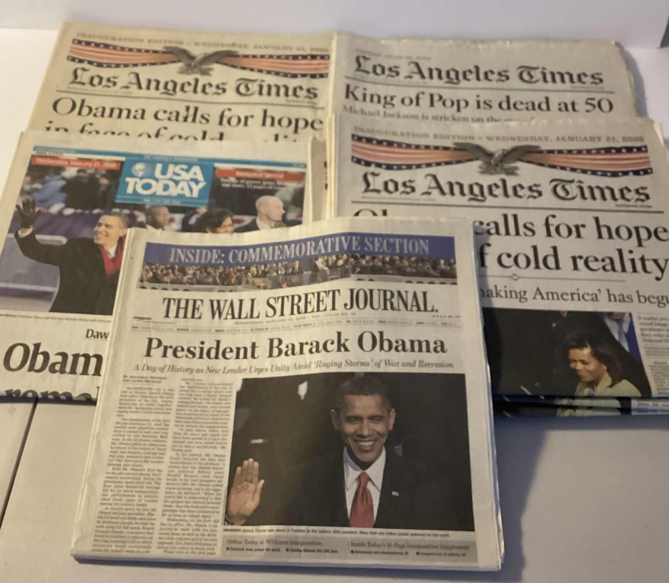 Photo 1 of NEWSPAPERS OF ELVIS PASSING BARACK OBAMA BEING ELECTED PRESIDENT AND MORE