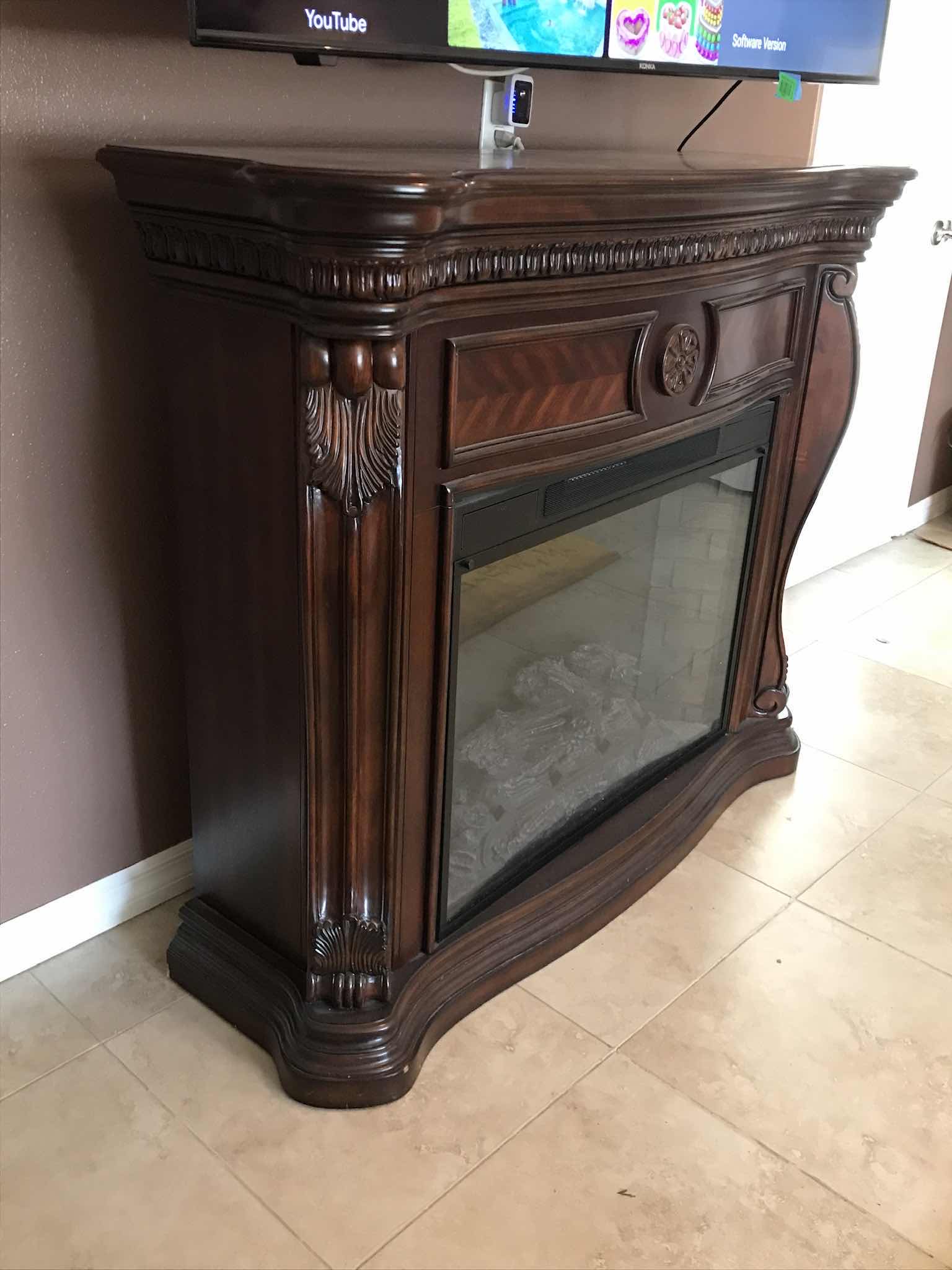 Photo 1 of CLASSICFLAME LEXINGTON INFRARED ELECTRIC FIREPLACE MANTLE IN EMPIRE CHERRY WOOD