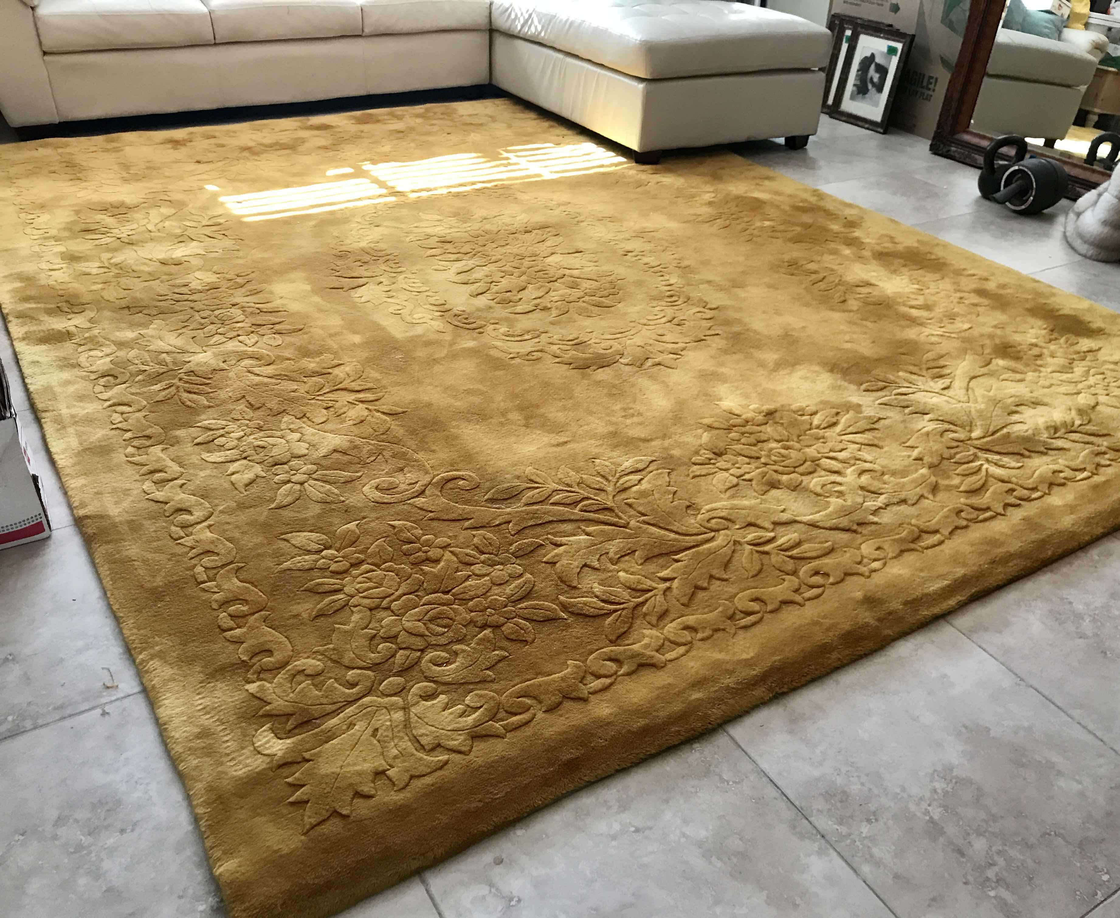 Photo 1 of EMPRESS GOLD ASIAN HAND TIED FLOOR RUG 108”x144”