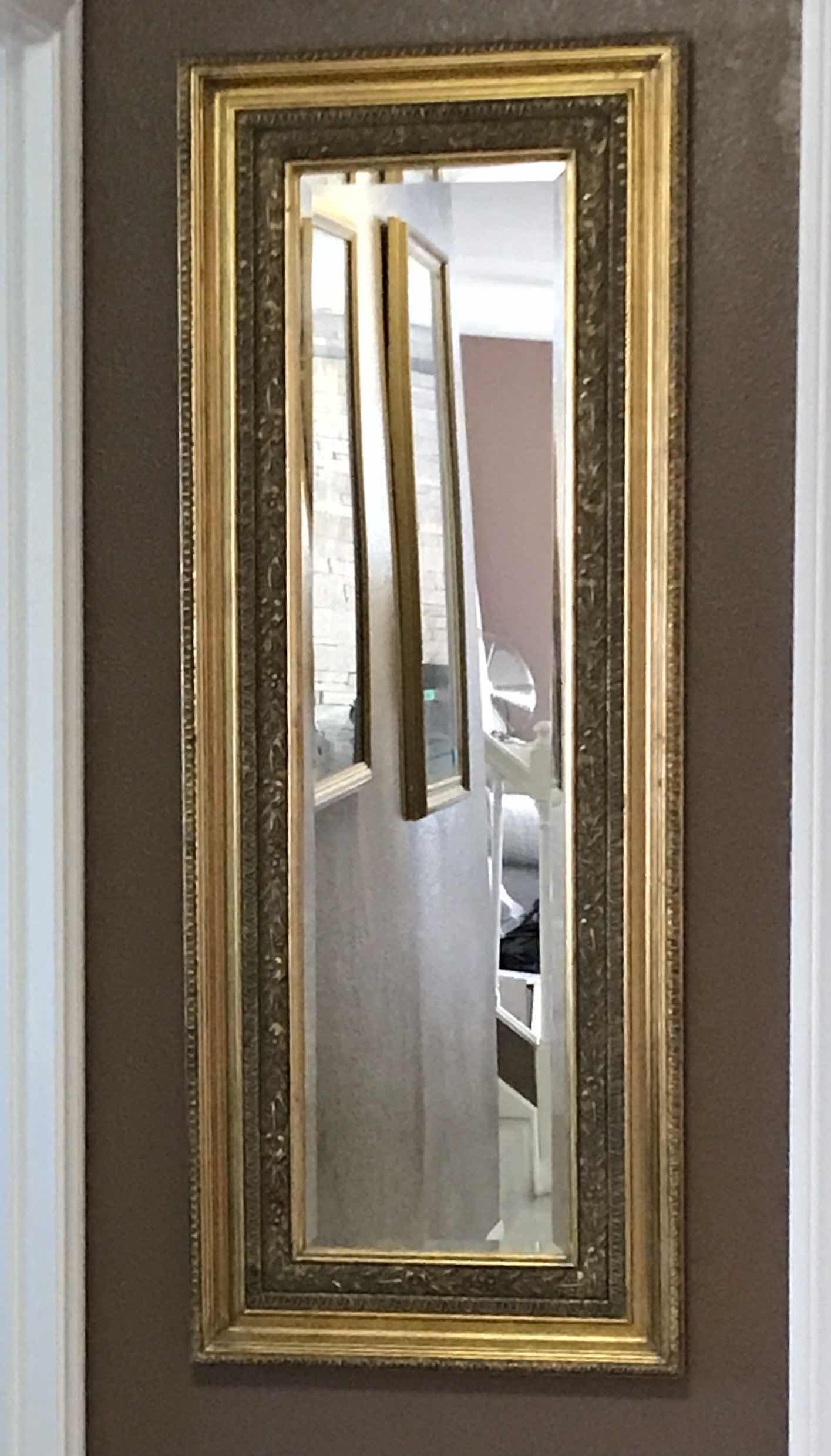 Photo 1 of 19TH CENTURY GILTWOOD FRAMED BEVELED MIRROR