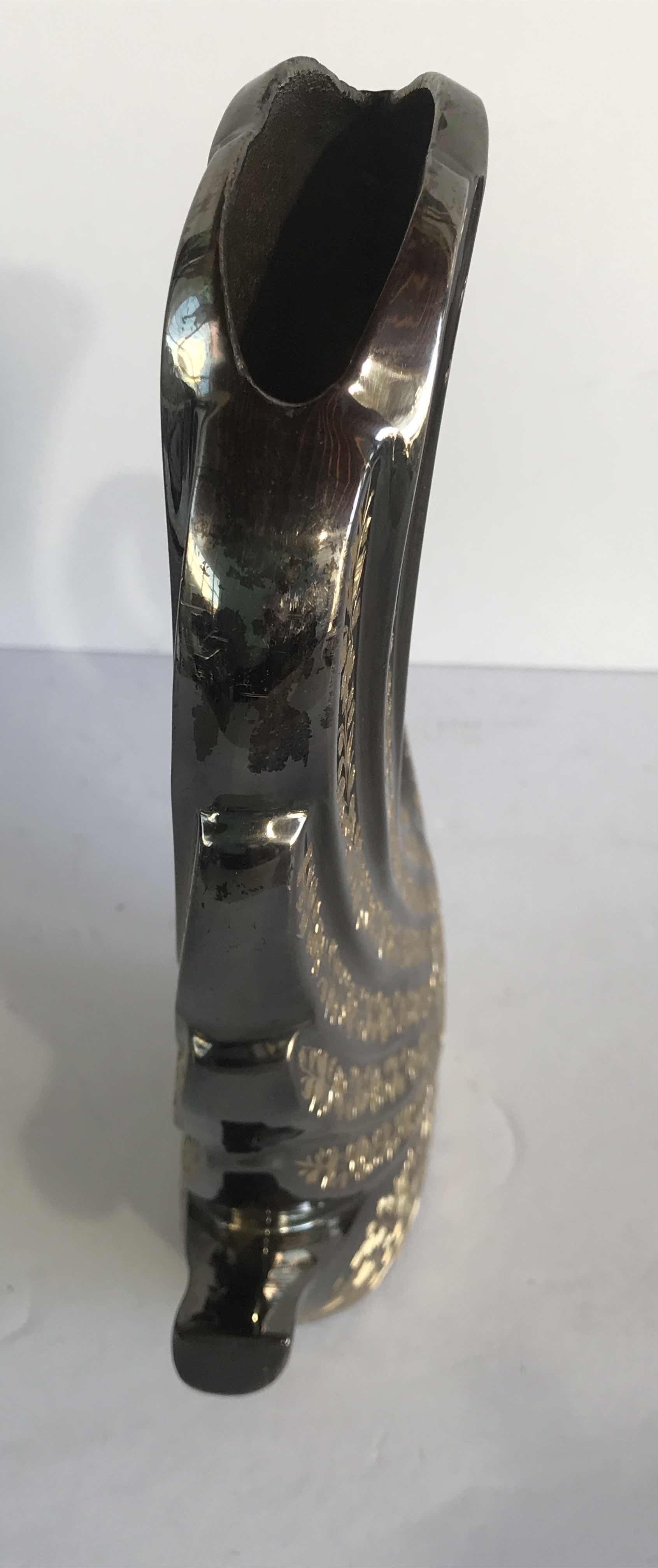 Photo 3 of BRASS NAKKASHI DECORATIVE SWAN VASE