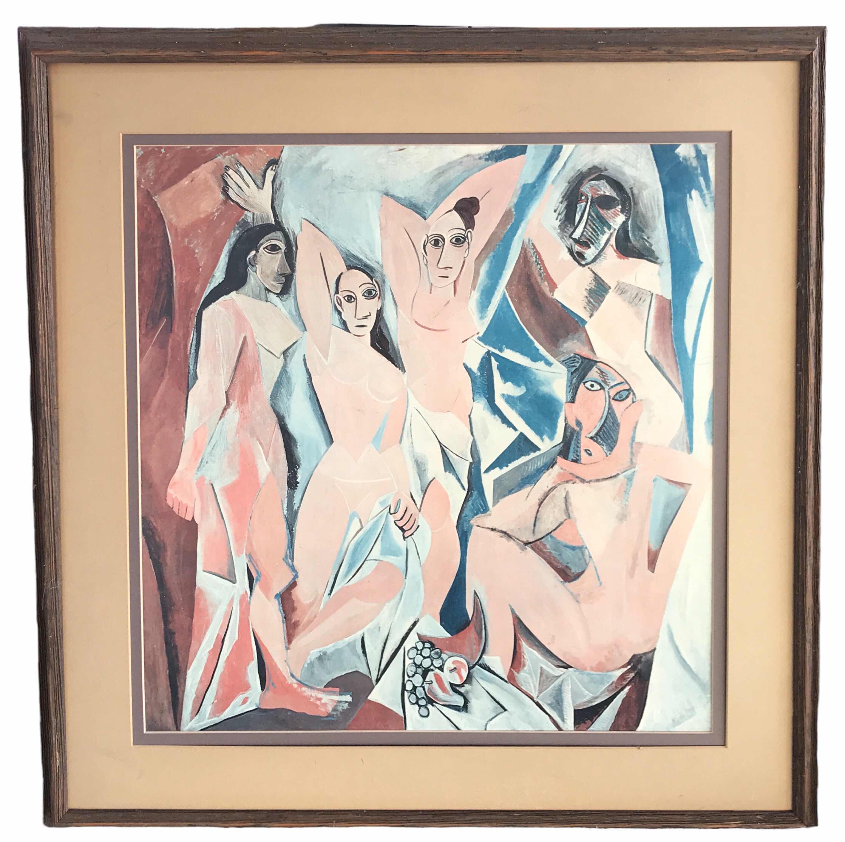 Photo 1 of FRAMED PABLO PICASSO PRINT “LES DEMOISELLES d’AVIGNON “ 30”x32”