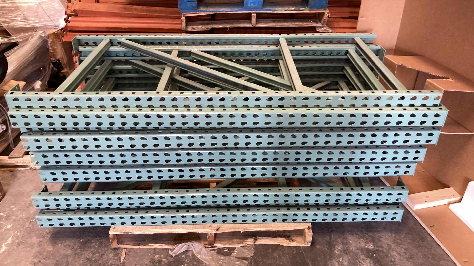 Photo 1 of HEAVY DUTY PALLET RACK UPRIGHTS ONLY (2) 34” X 72”