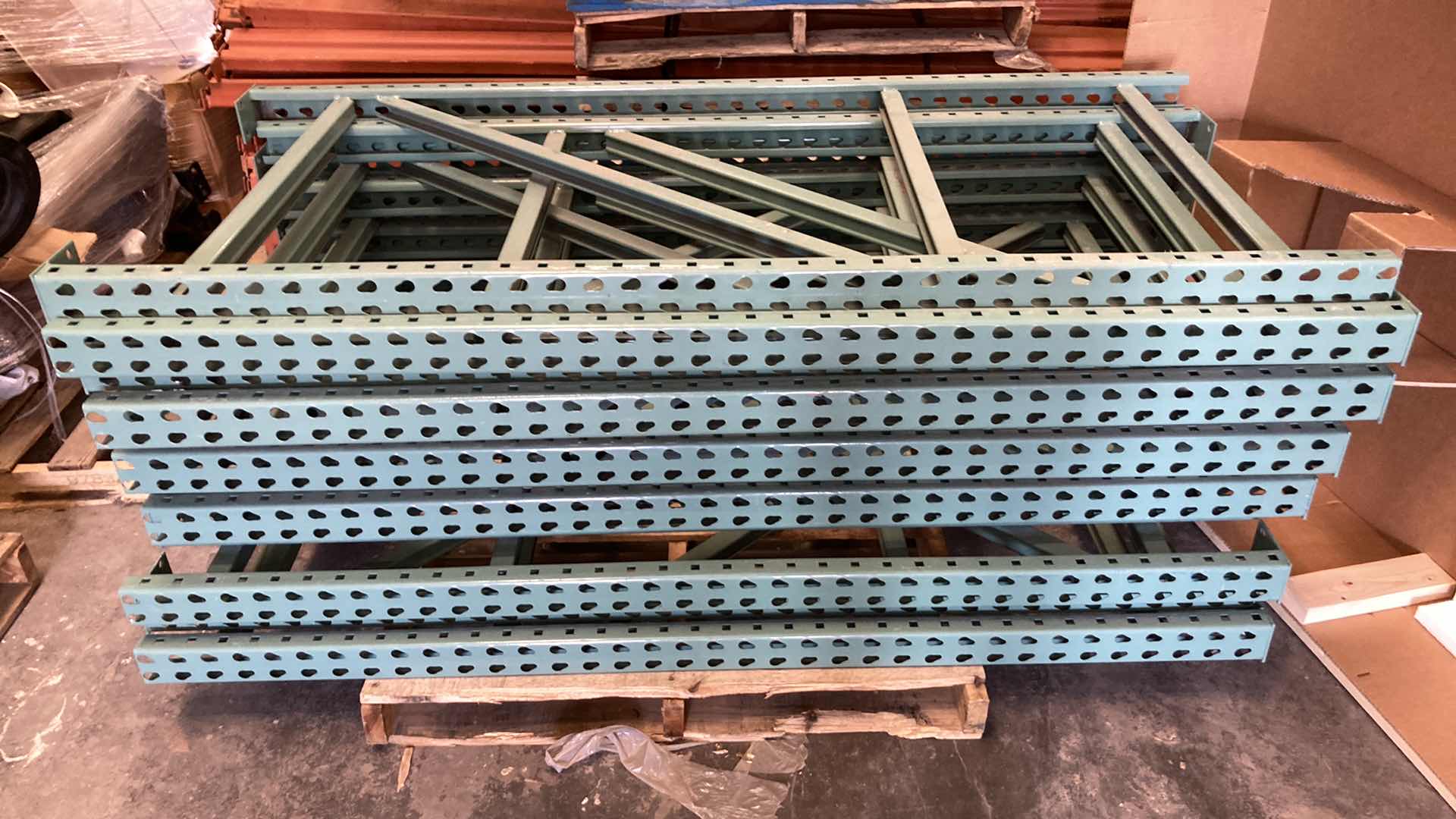 Photo 1 of HEAVY DUTY PALLET RACK UPRIGHTS ONLY (2) 34” X 72”