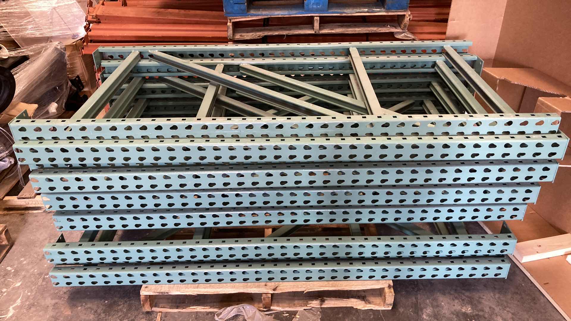 Photo 1 of HEAVY DUTY PALLET RACK UPRIGHTS ONLY (2) 34” X 72”